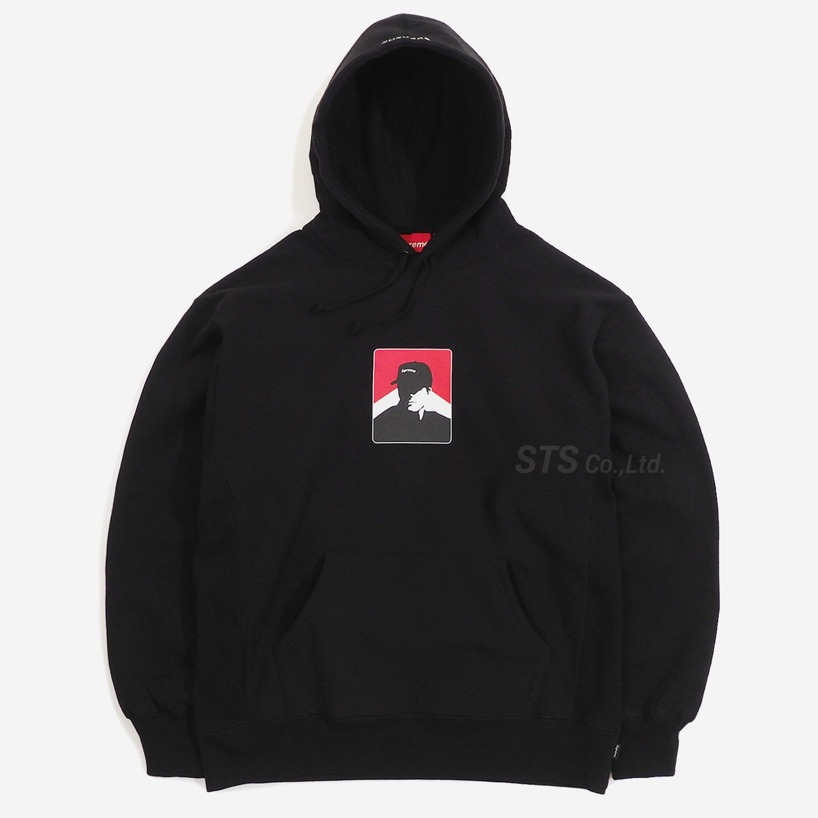 supreme portrait hooded sweatshirt black