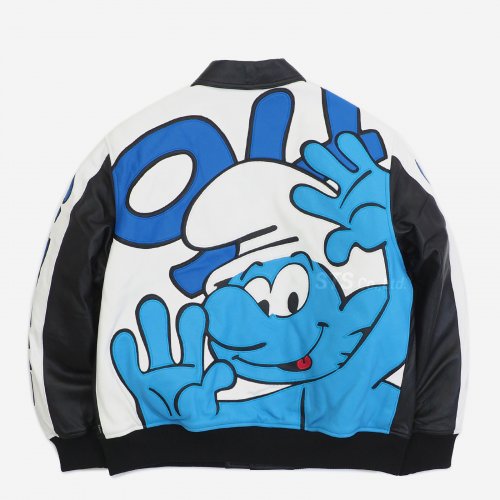 Supreme - Smurfs Leather Varsity Jacket