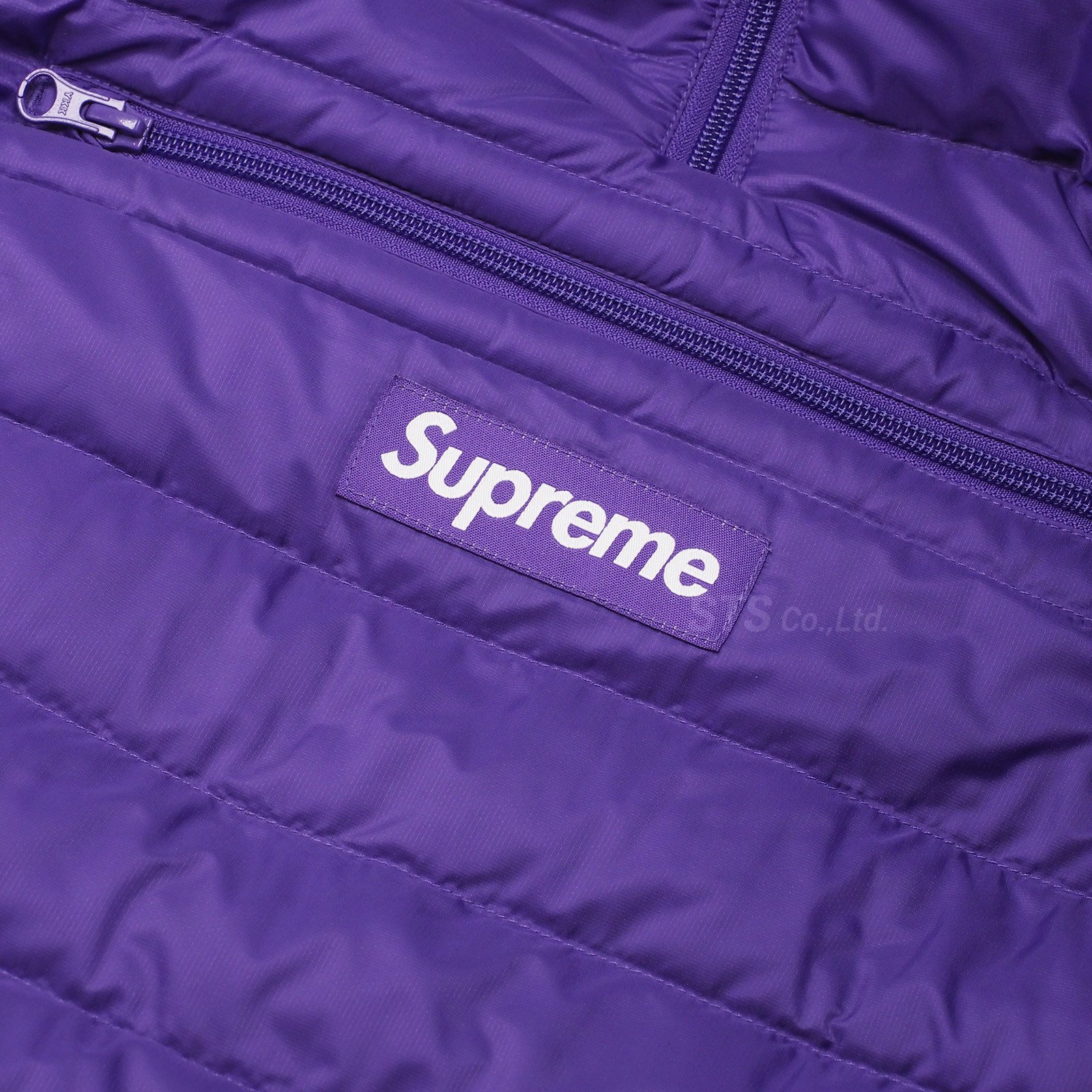 Supreme Micro Down Half Zip Hooded Pullover Purple