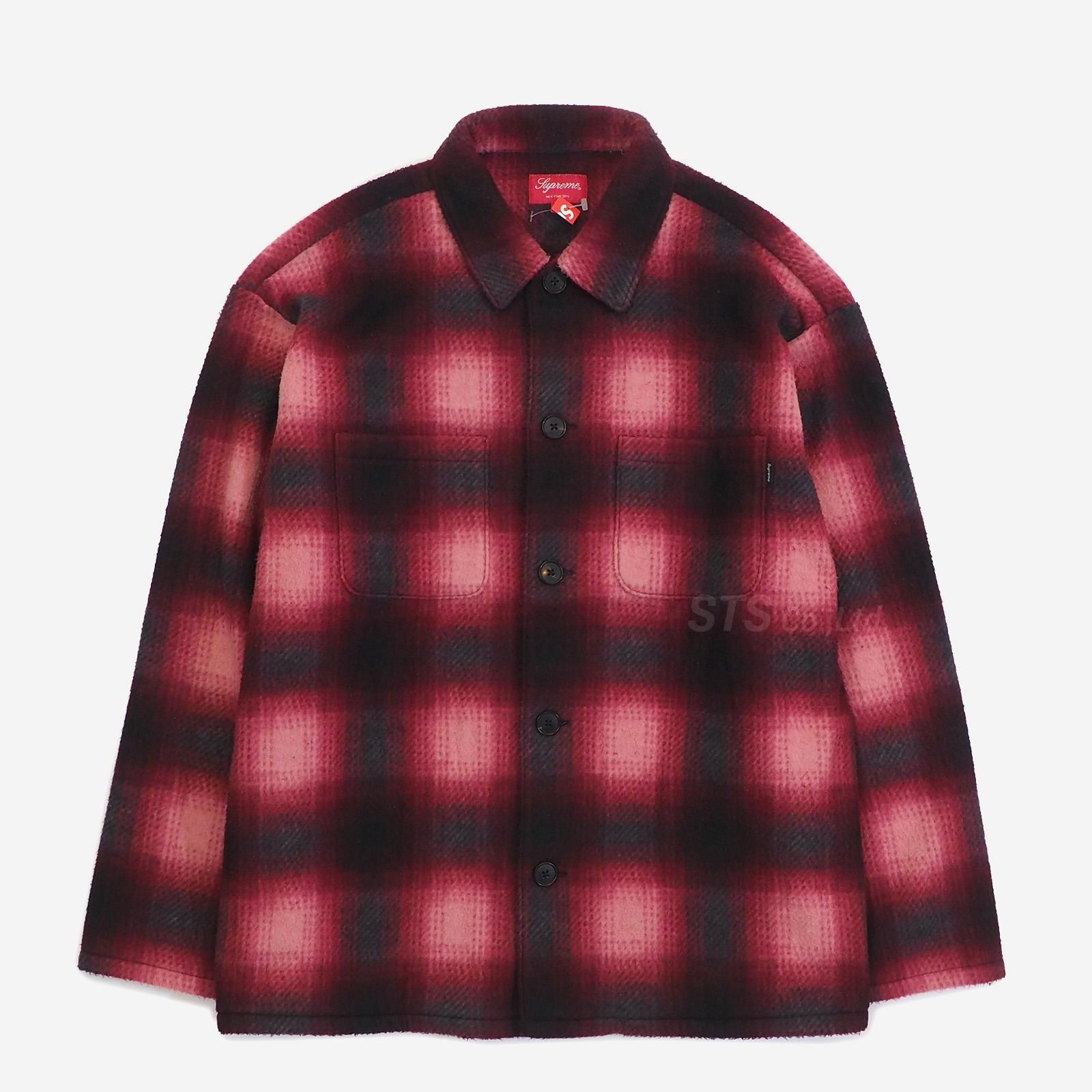 色はブルーになりますSupreme Shadow Plaid Fleece shirt L