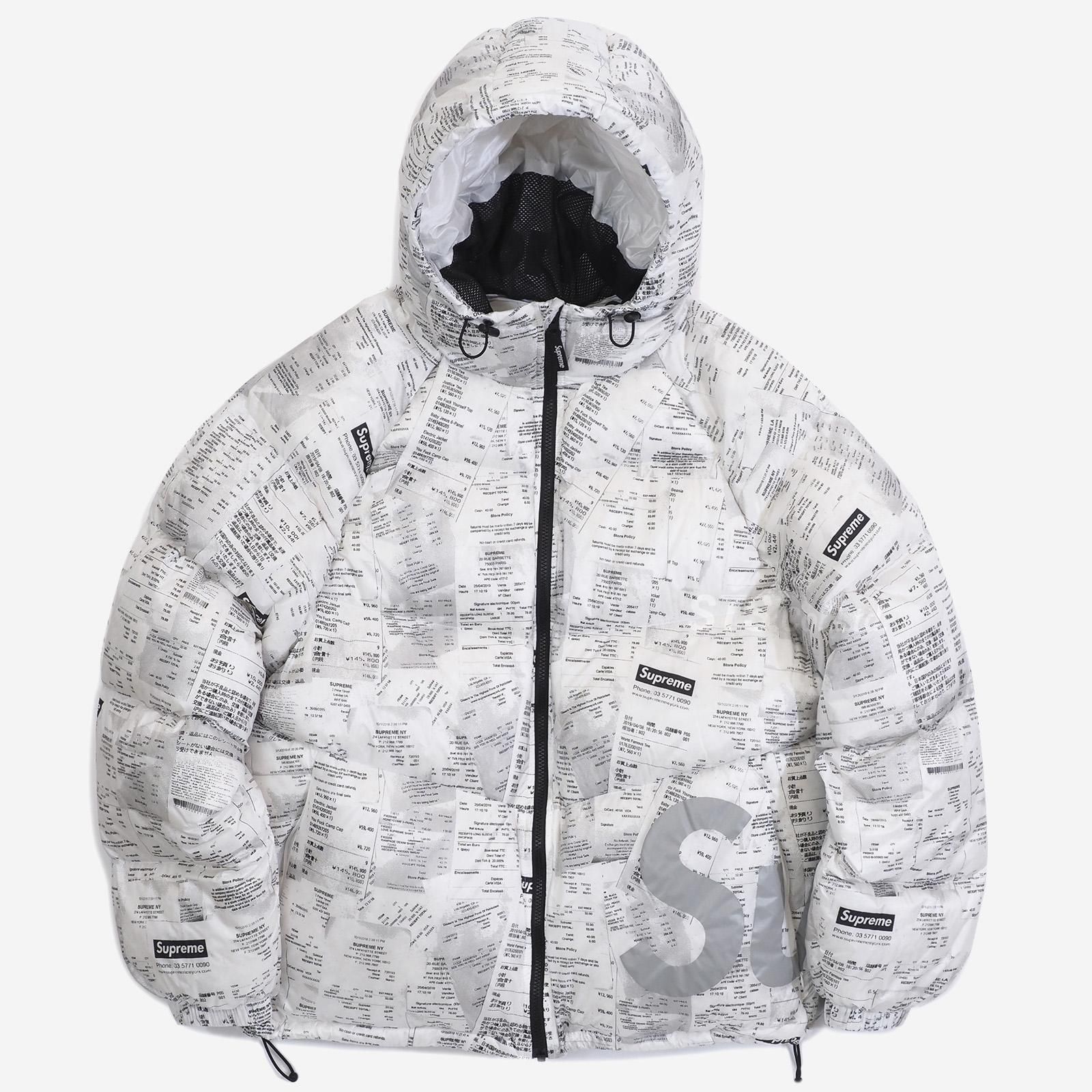 S supreme Hooded Down Jacket レシート