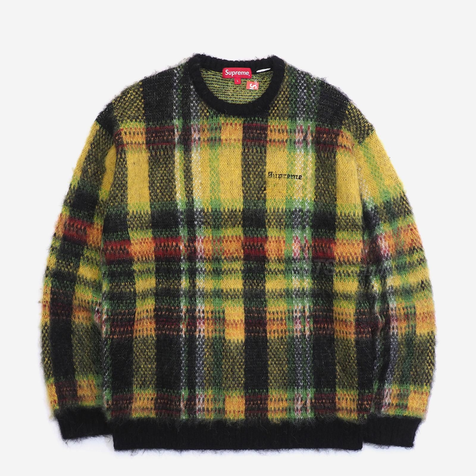 supreme Brushed Plaid Sweater Black Lサイズ | angeloawards.com