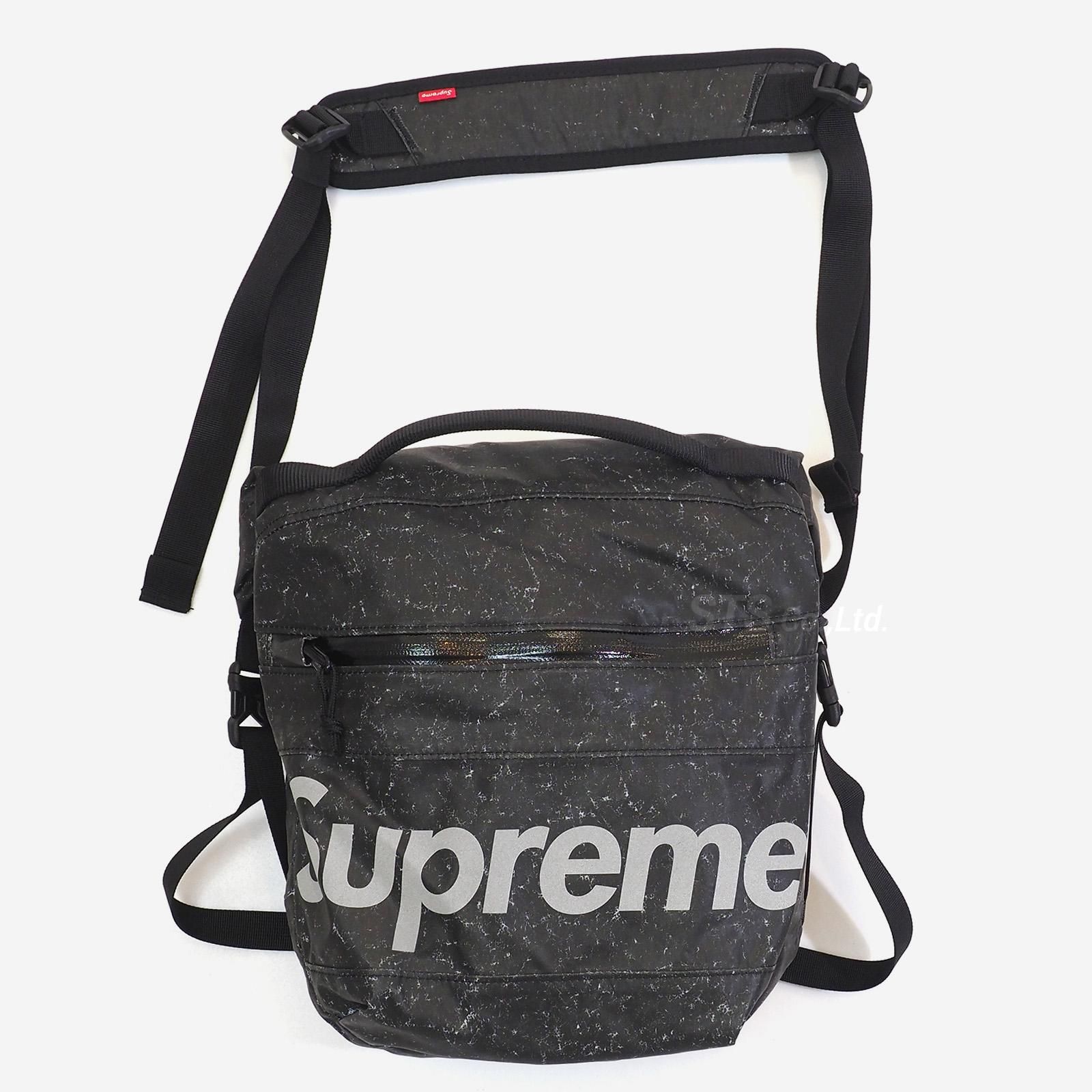 supreme waterproof reflective speckled shoulder bolsa black