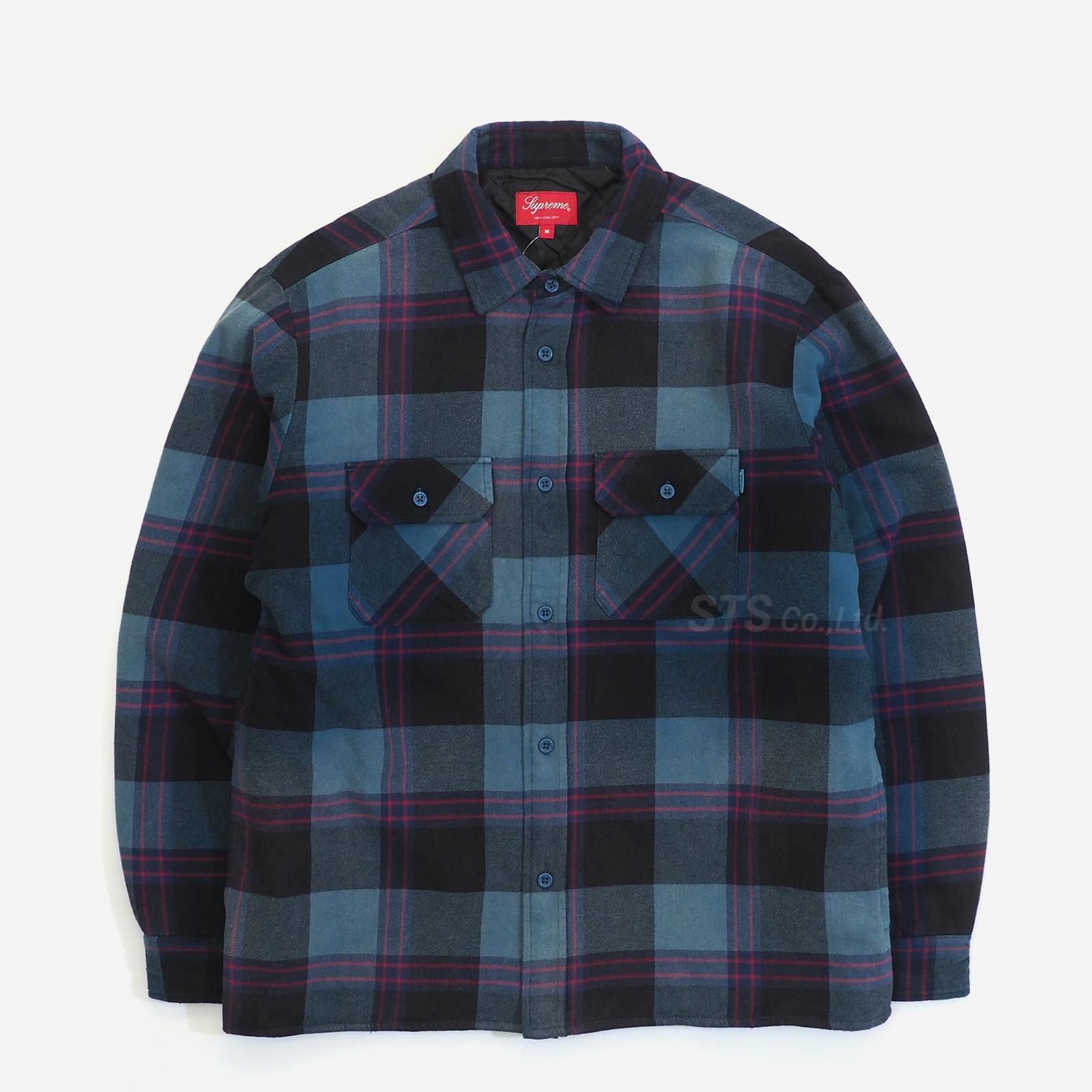 Supreme Quilted Flannel Shirt シュプリーム L