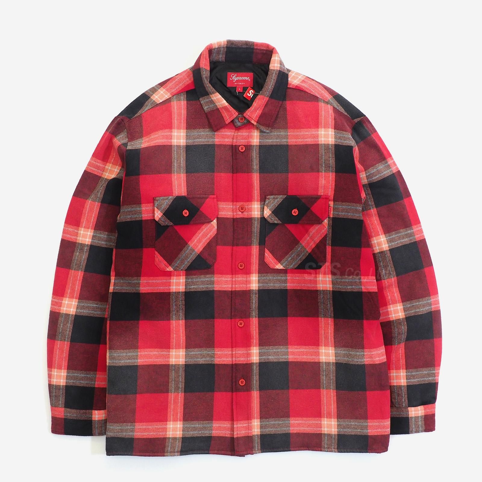 シュプリームsupreme Quilted Flannel Shirt Sサイズ