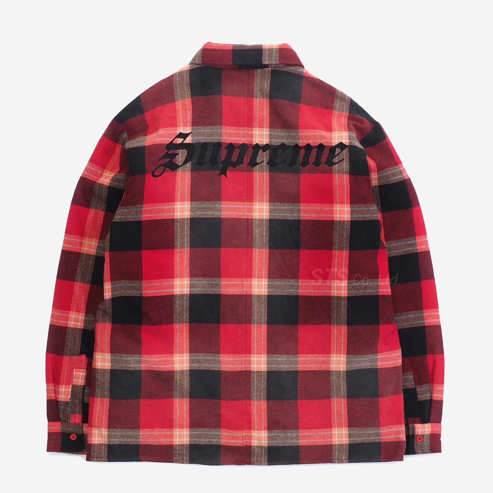 supreme Quilted Flannel Shirt Lサイズ