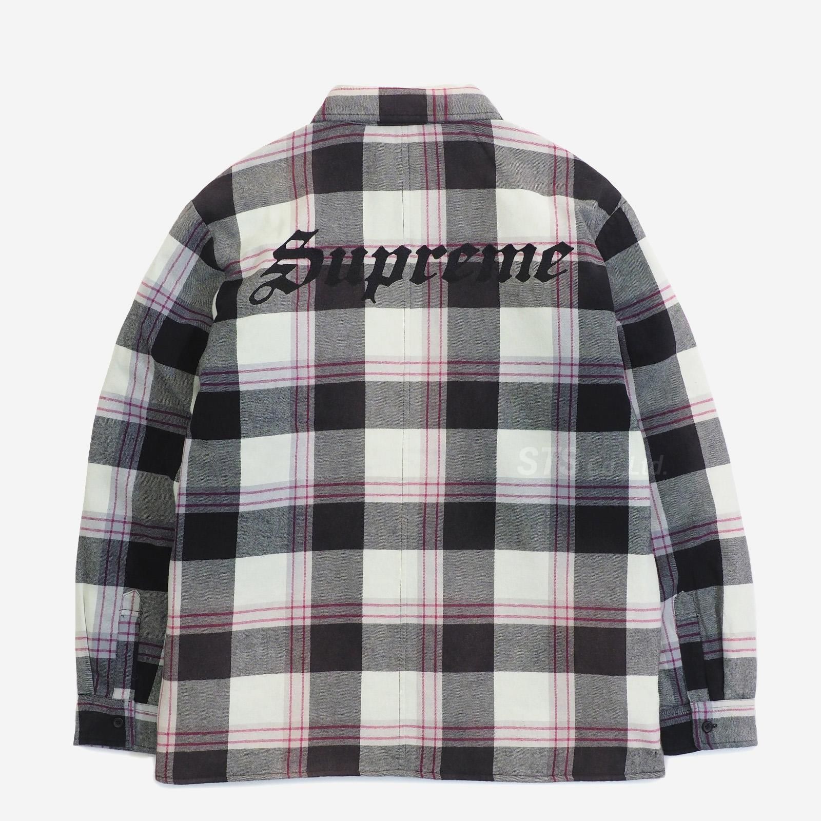 Supreme Quilted Flannel Shirt サイズL