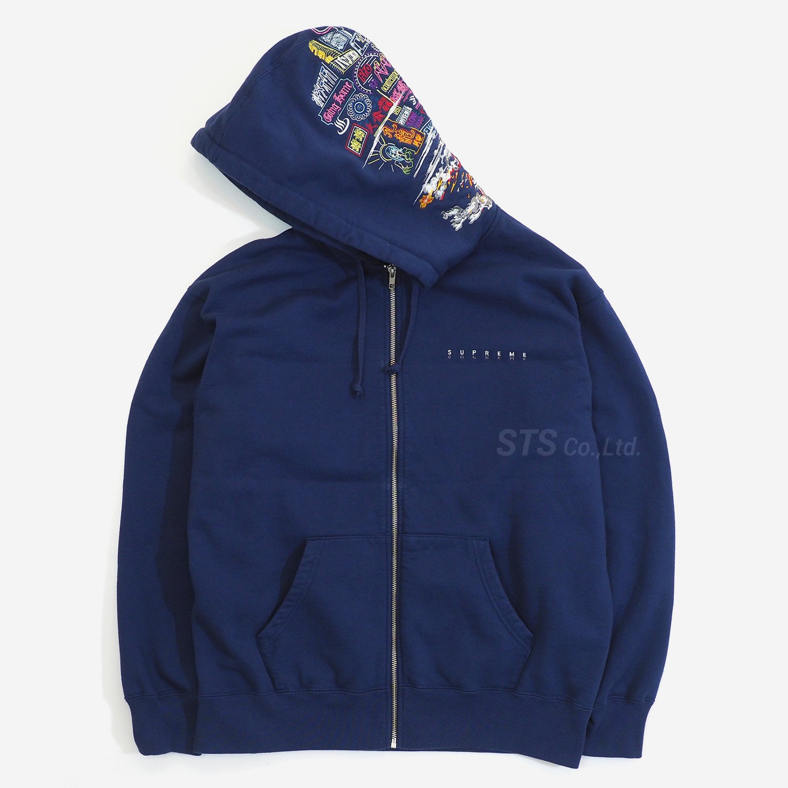 Supreme - Globe Zip Up Hooded Sweatshirt - ParkSIDER