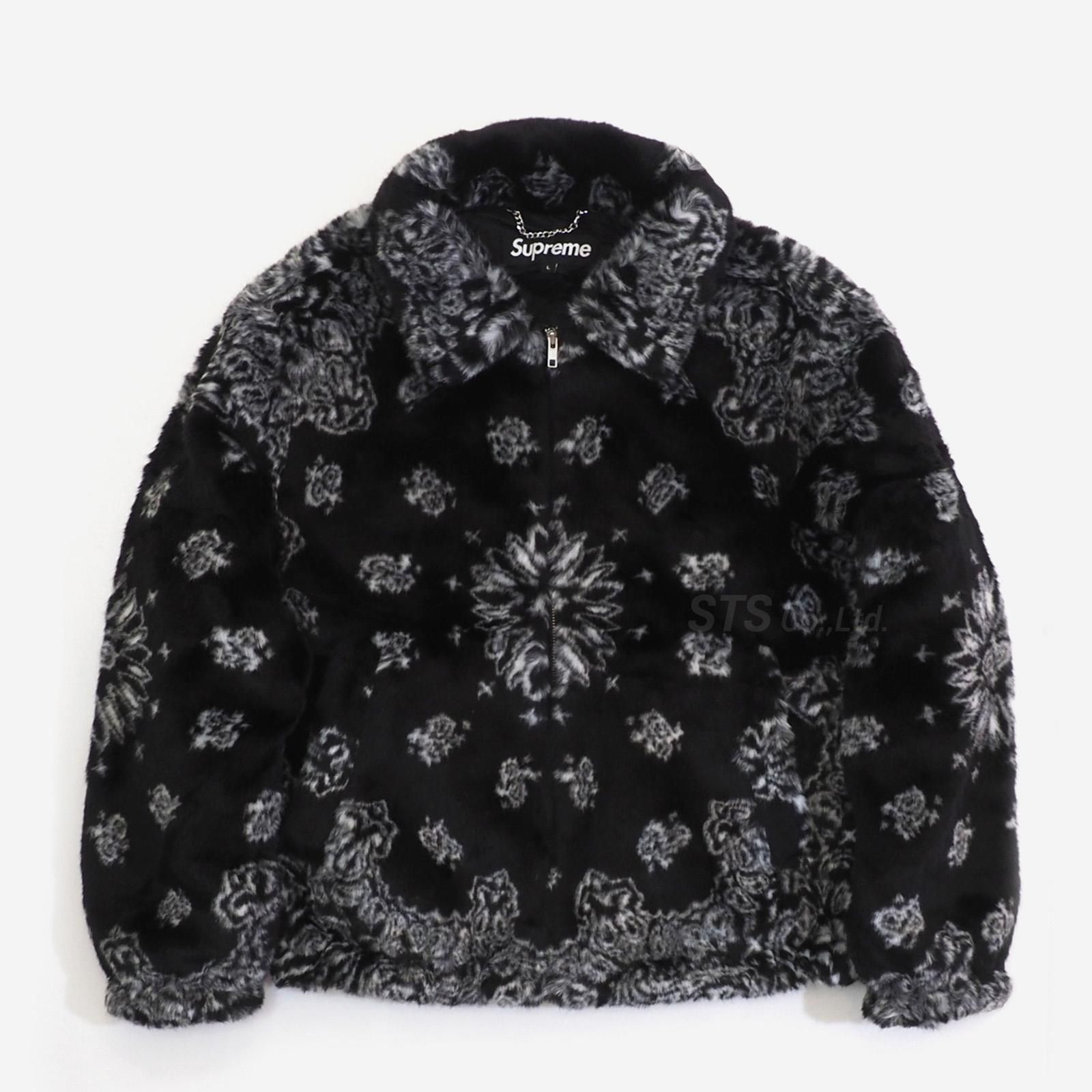 Supreme Bandana Faux Fur Bomber Jacket | hartwellspremium.com