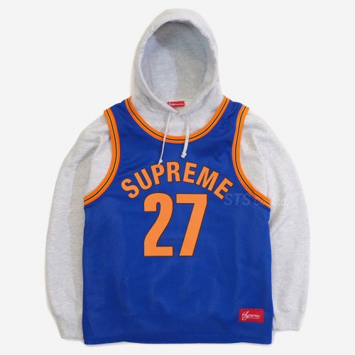 Supreme - Basketball Jersey Hooded Sweatshirt