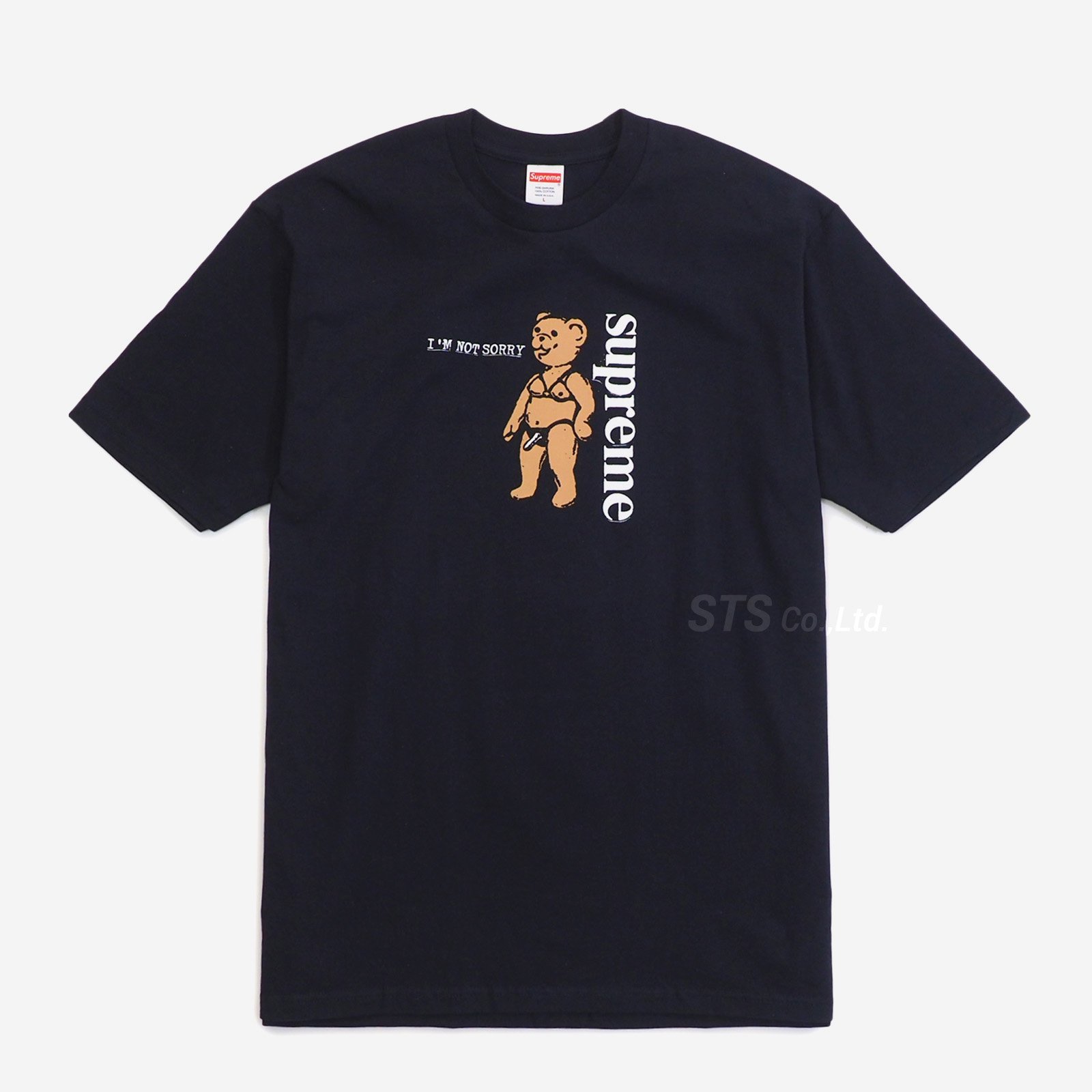 supreme Not Sorry Tee 黒 M ピンズ 付き tシャツ - Tシャツ