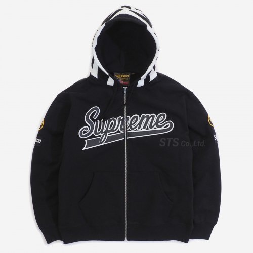 Supreme/Vanson Leathers Spider Web Zip Up Hooded Sweatshirt