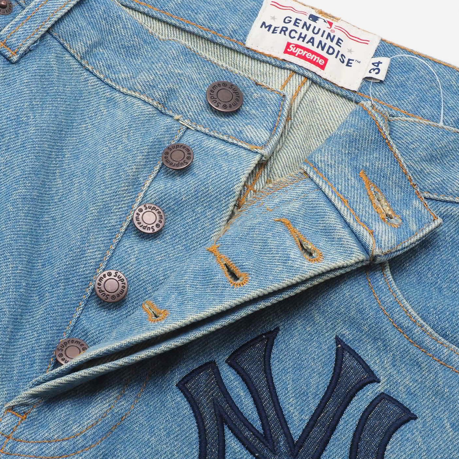 Supreme New York Yankees 心苦しかっ Regular Jean