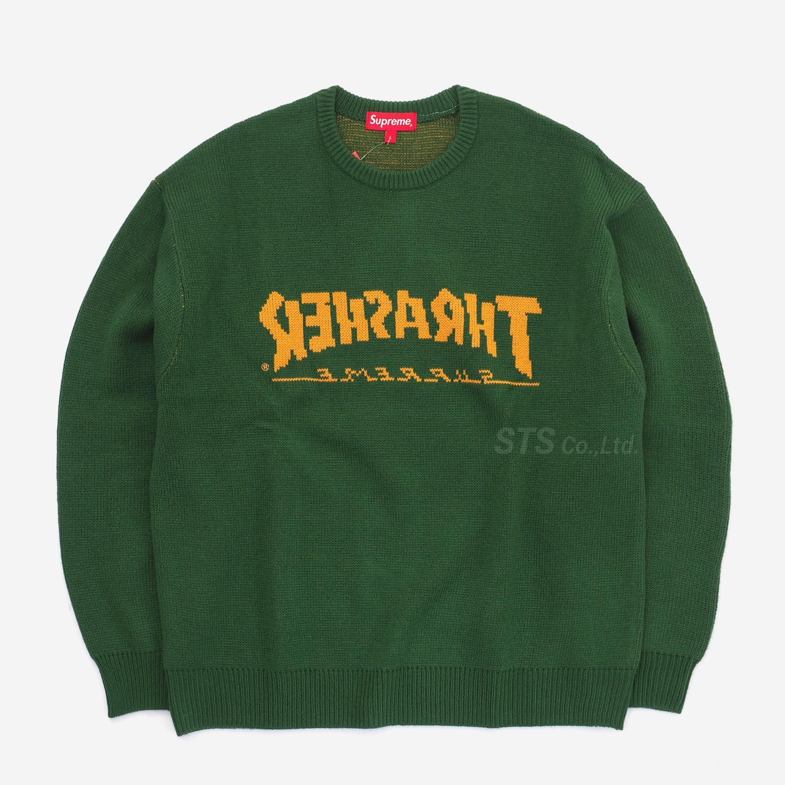 週末限定値下げ中　supreme × THRASHER ニットファッション