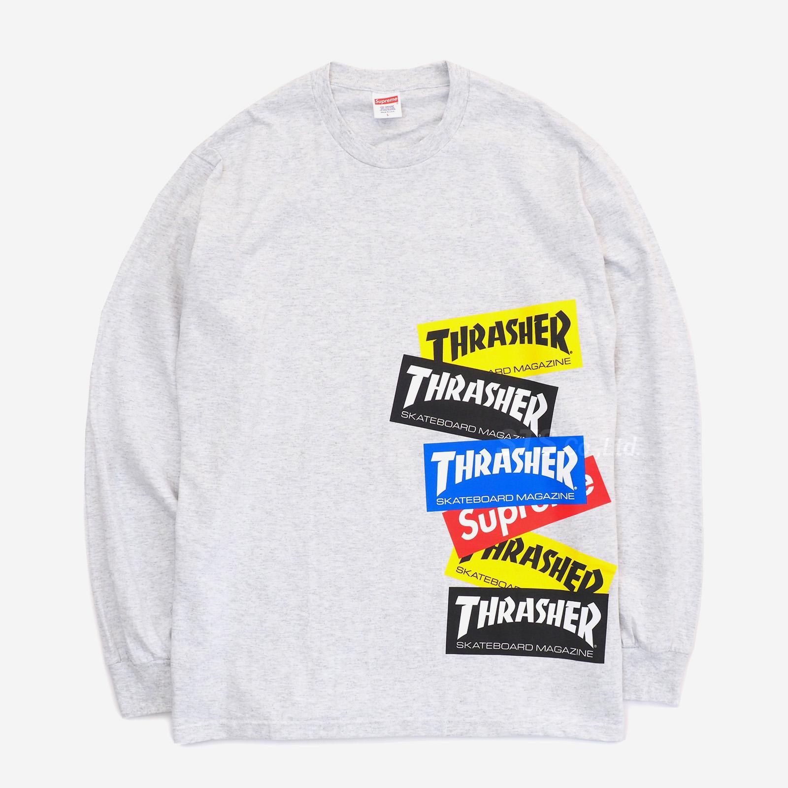 シュプリームxスラッシャー Thrasher☆ロゴセーター☆スケーター