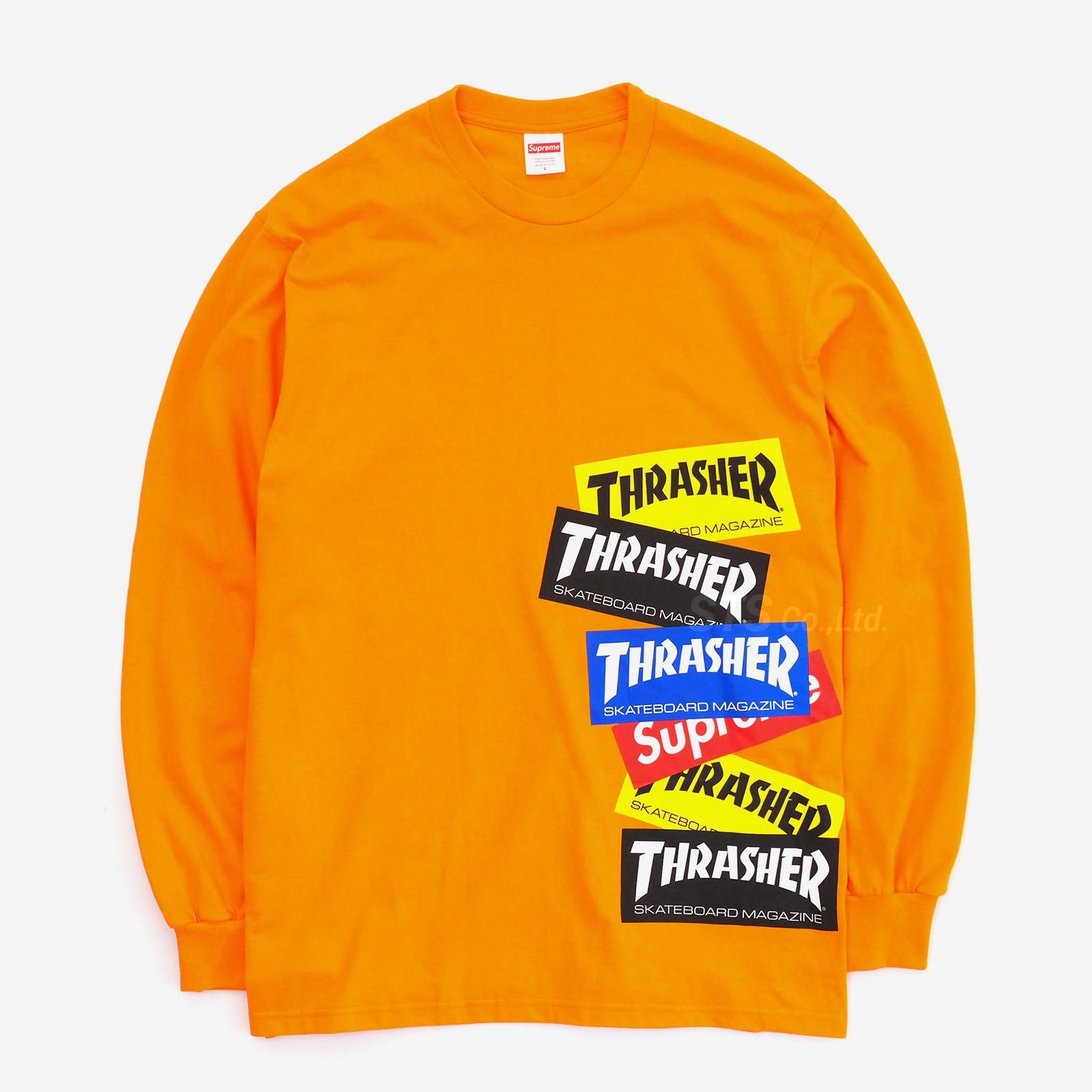 SUPREME 21AW Thrasher Multi Logo L/S Tee