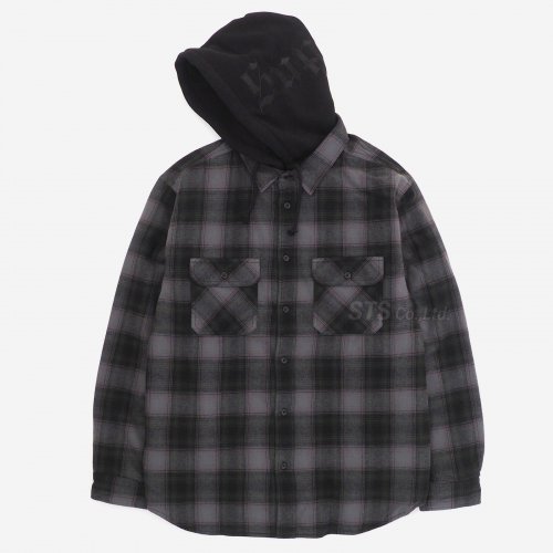 Supreme - Hooded Flannel Zip Up Shirt