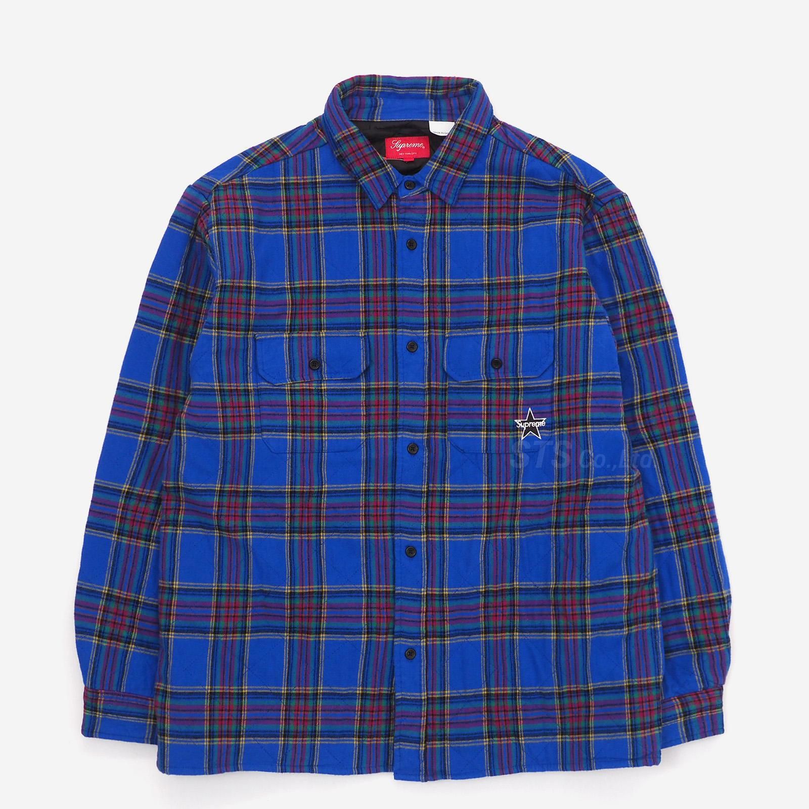 supreme  Quilted Flannel Shirt 白 Mサイズ