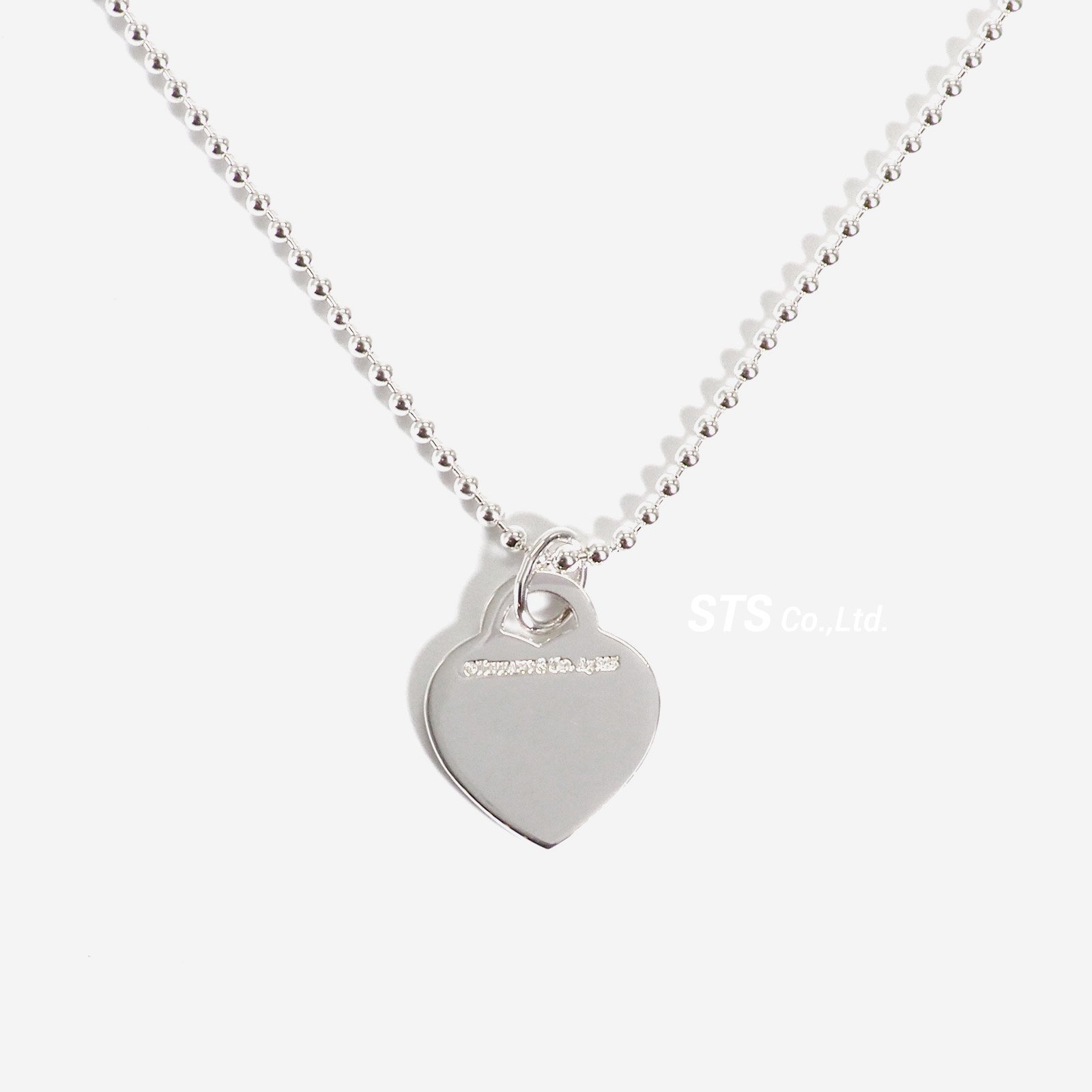Supreme Tiffany Heart Tag Pendant Silver