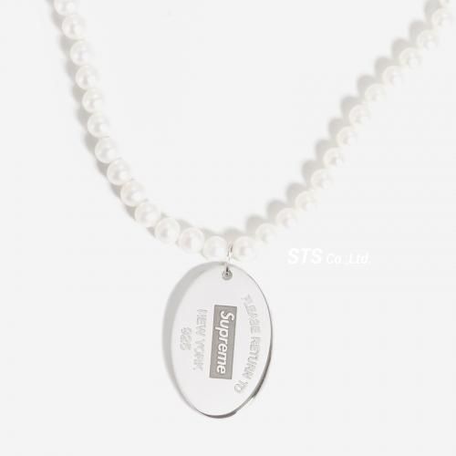 Supreme/Tiffany&Co. Return to Tiffany Oval Tag Pearl Necklace
