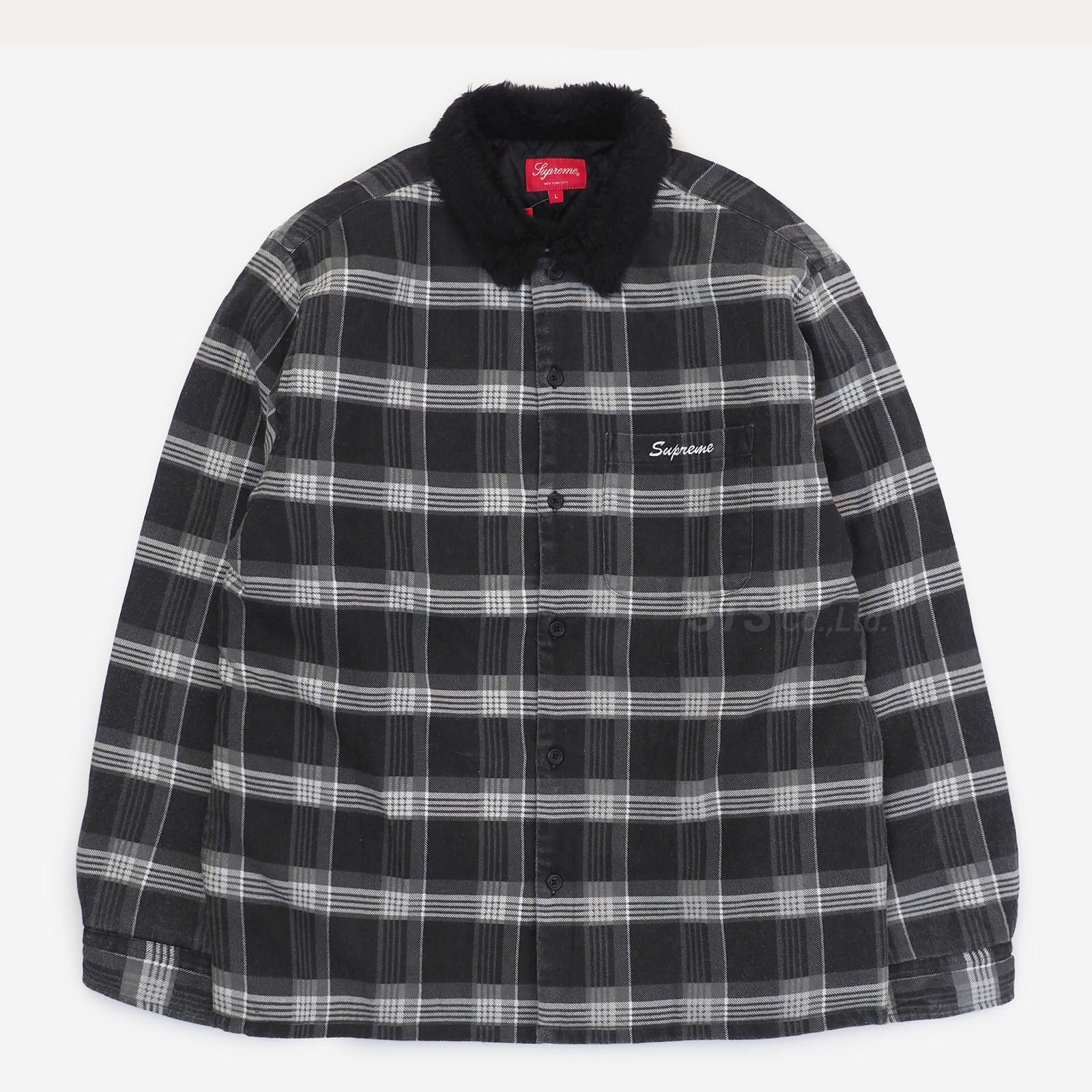 ジャケット・アウター supreme Faux Fur Collar Flannel Shirt Supreme Faux Fur Collar Flannel Shirt (FW21) - $148