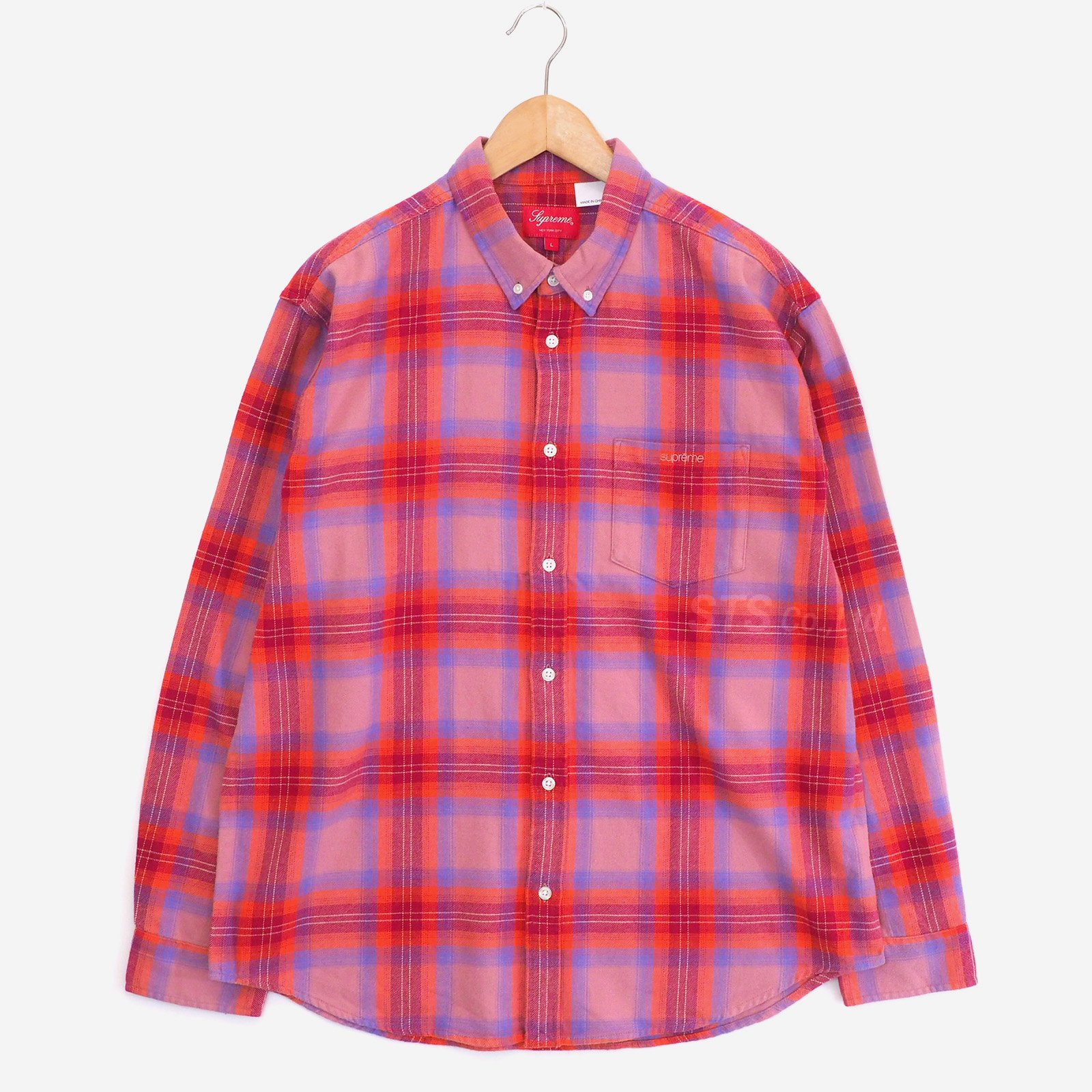 Supreme Brushed Plaid Flannel Shirt XL 黒 | hartwellspremium.com