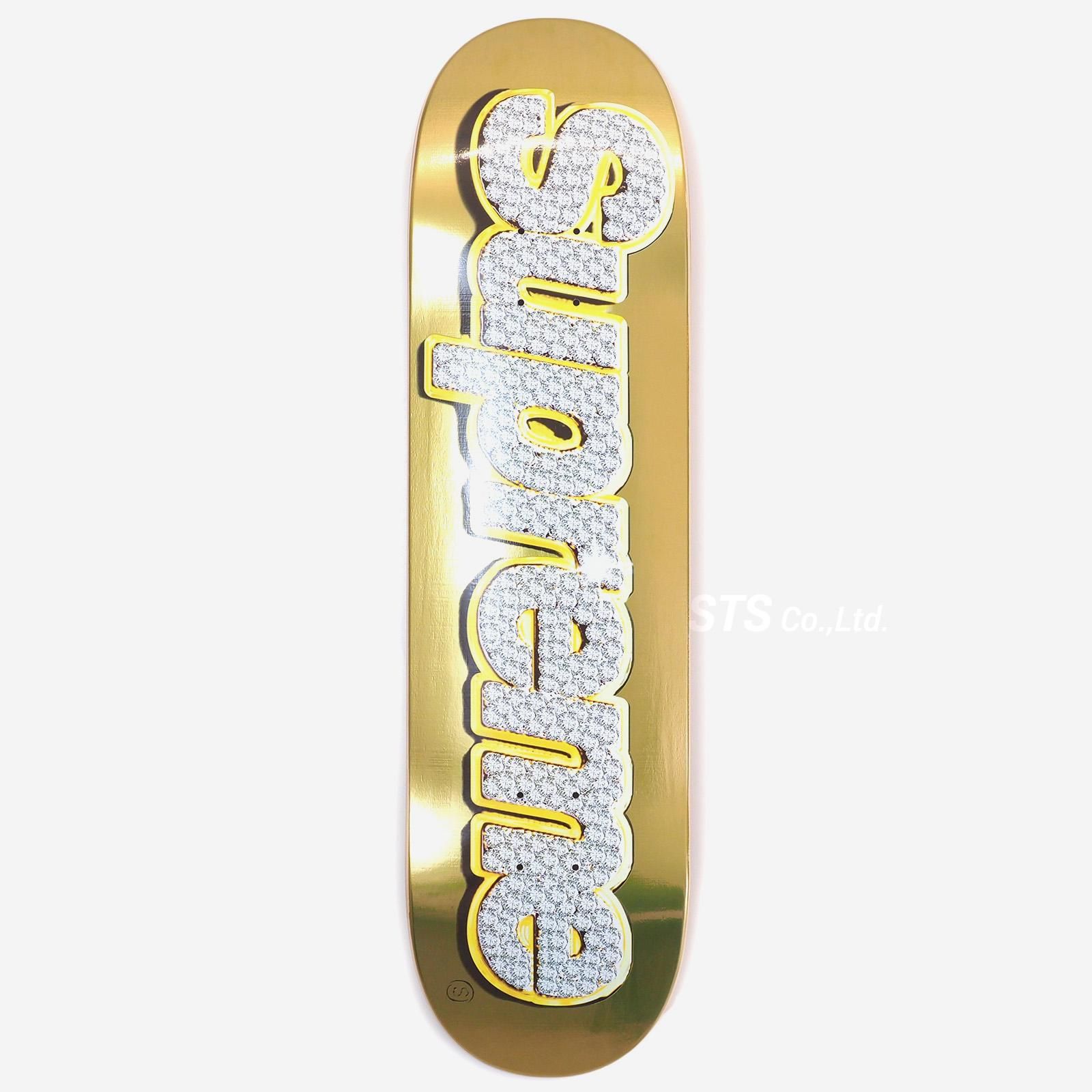 Supreme Bling Box Logo Skateboard プラチナム