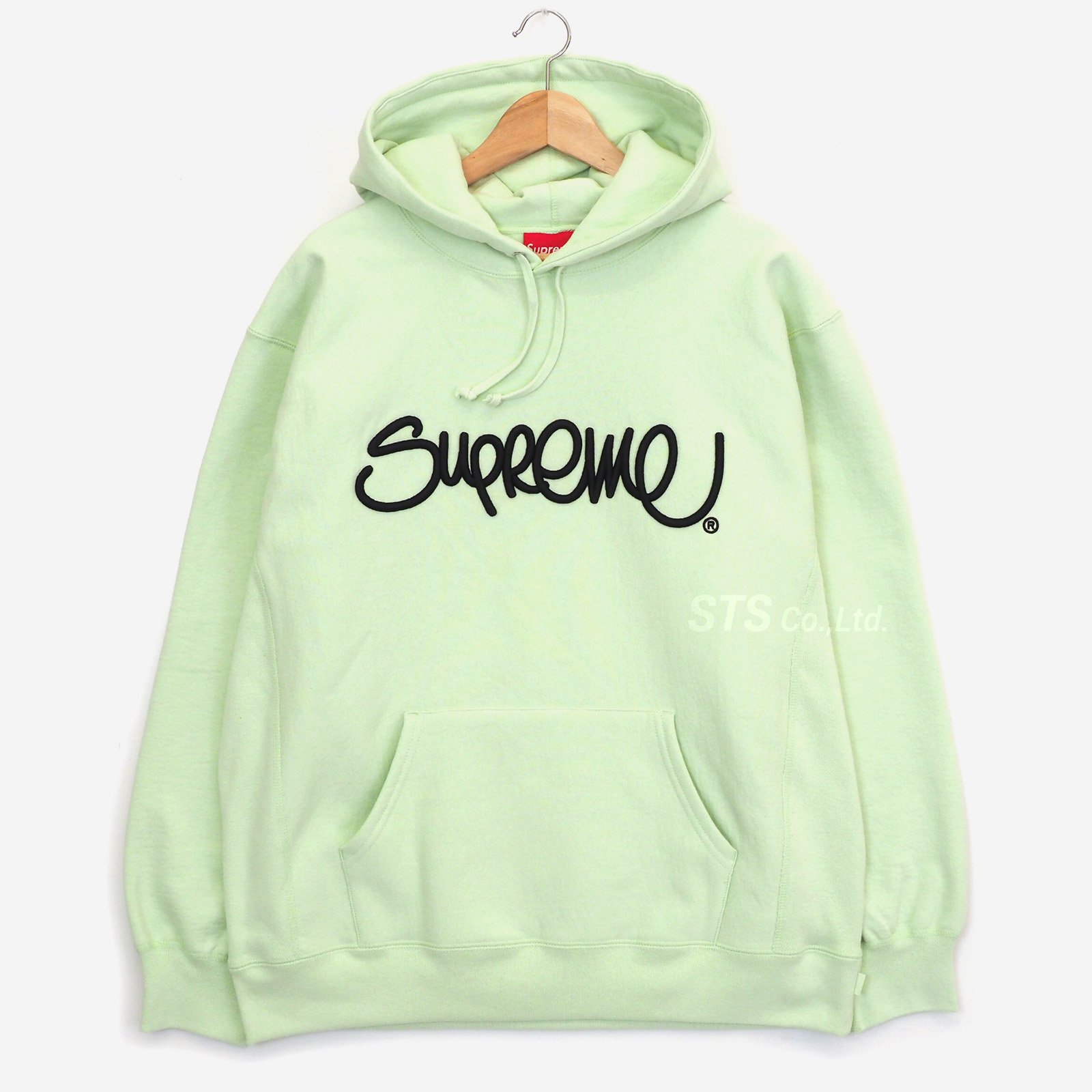 Supreme 2022SS Raised Handstyle Hooded Sweatshirt Ash Grey