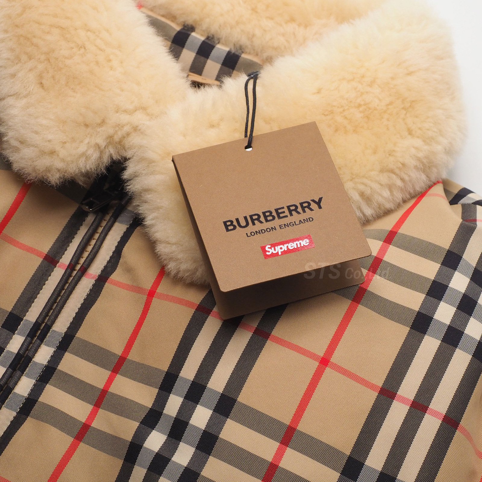 Supreme/Burberry Shearling Collar Down Puffer Jacket - ParkSIDER