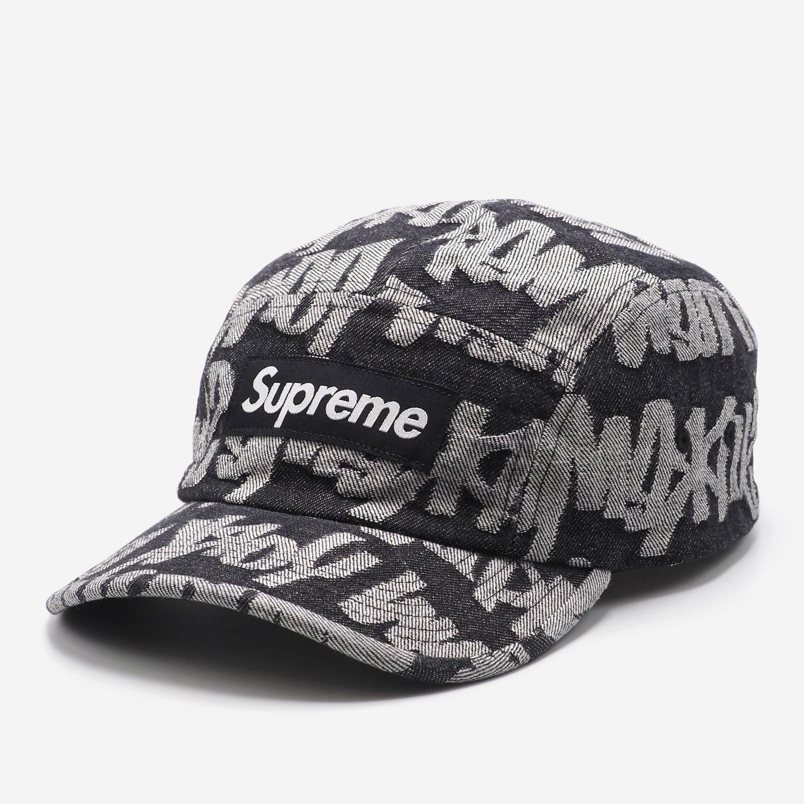 び*い様 Supreme Fat Tip Jacquard Denim Camp Fat Tip Jacquard Denim Camp Cap – Supreme
