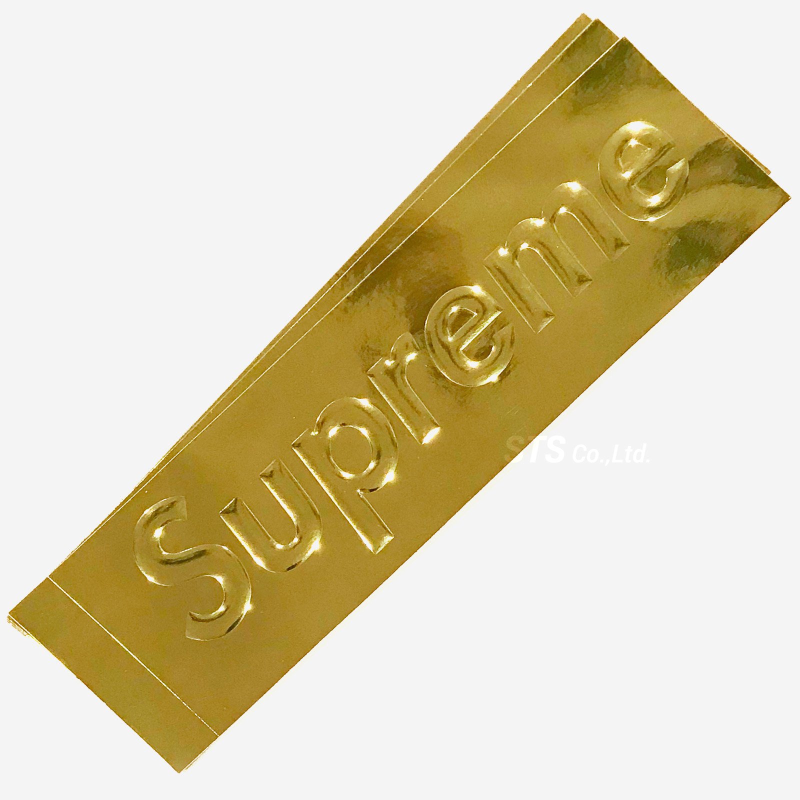 Supreme - Embossed Metallic Gold Box Logo Sticker | 2022 Fall