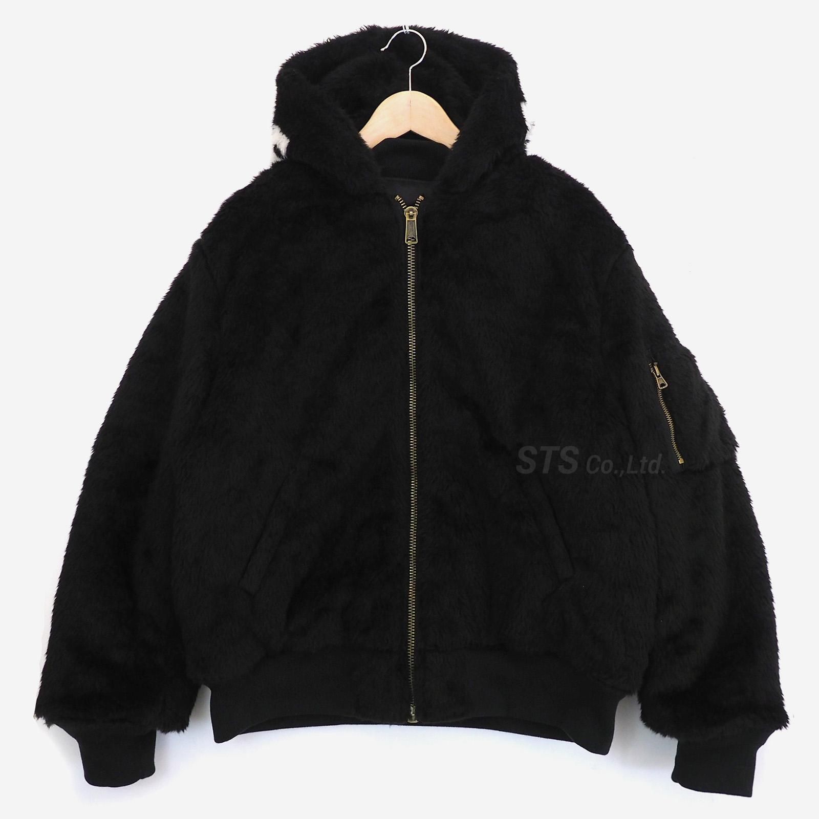 Supreme Faux Fur Reversible MA-1リブの毛玉もほとんどありません