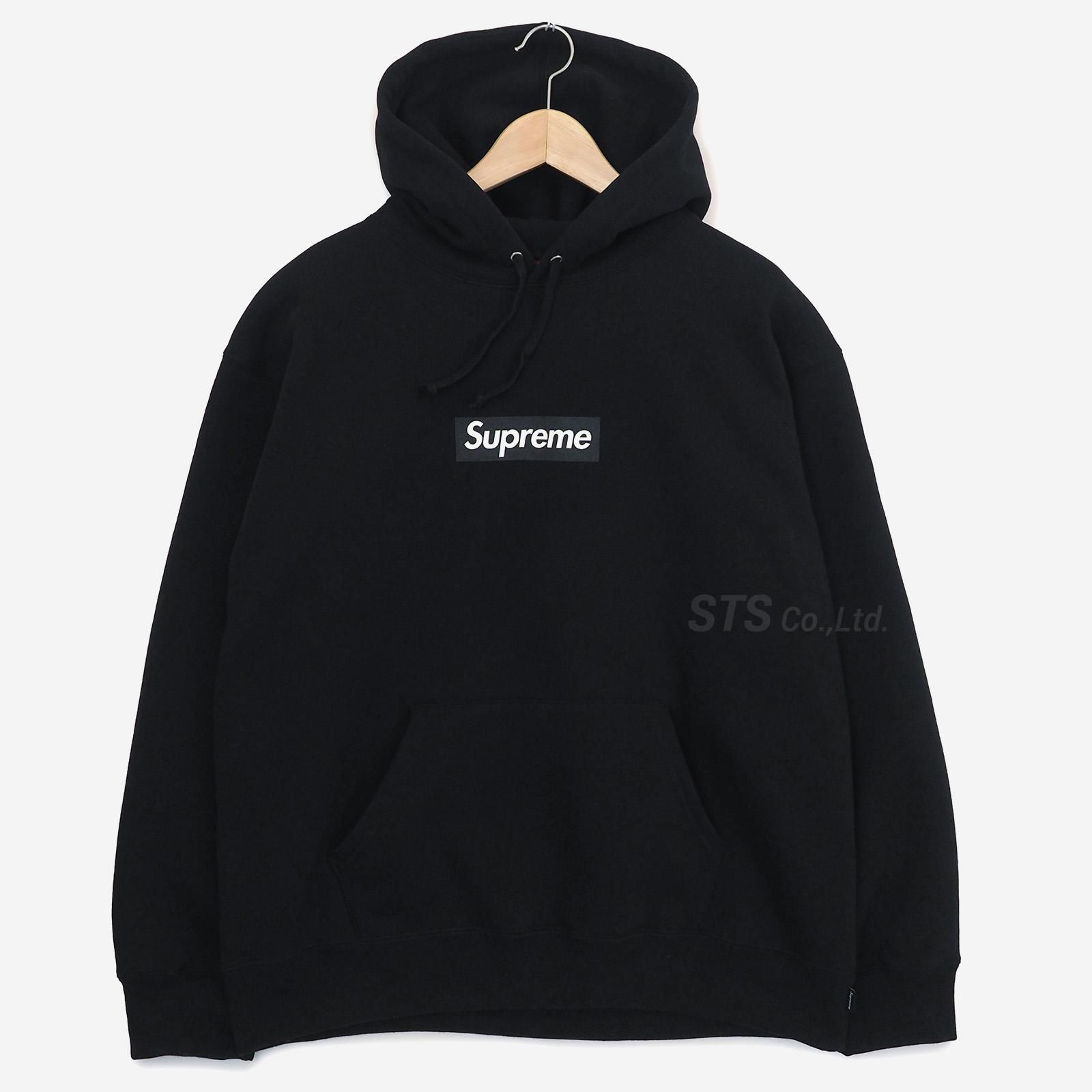 最安値　Mサイズ　supreme box logo hoodieノースフェイス