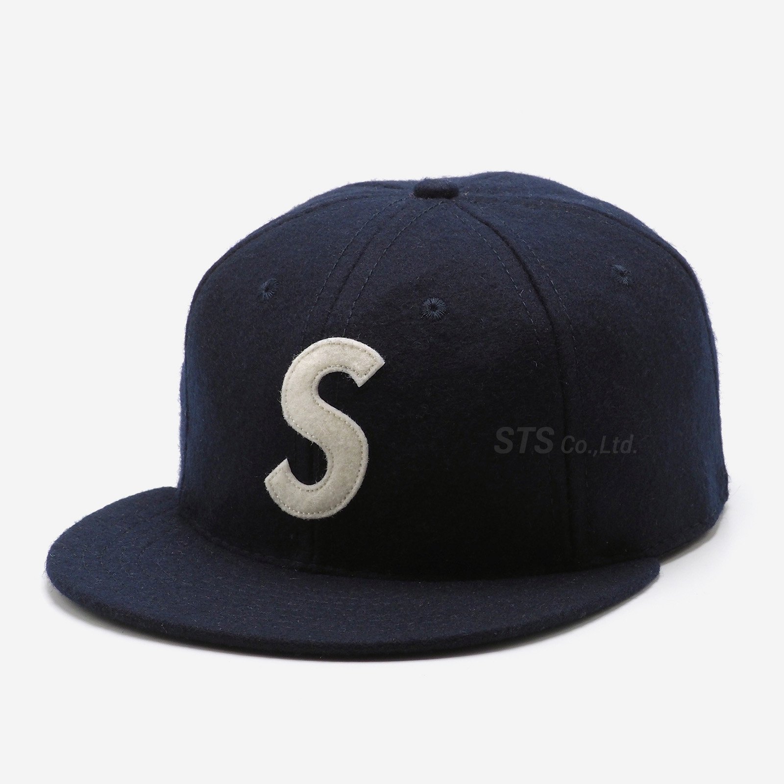 USA製　supreme sロゴ　キャップ　帽子　　チェック　刺繍素材コットン
