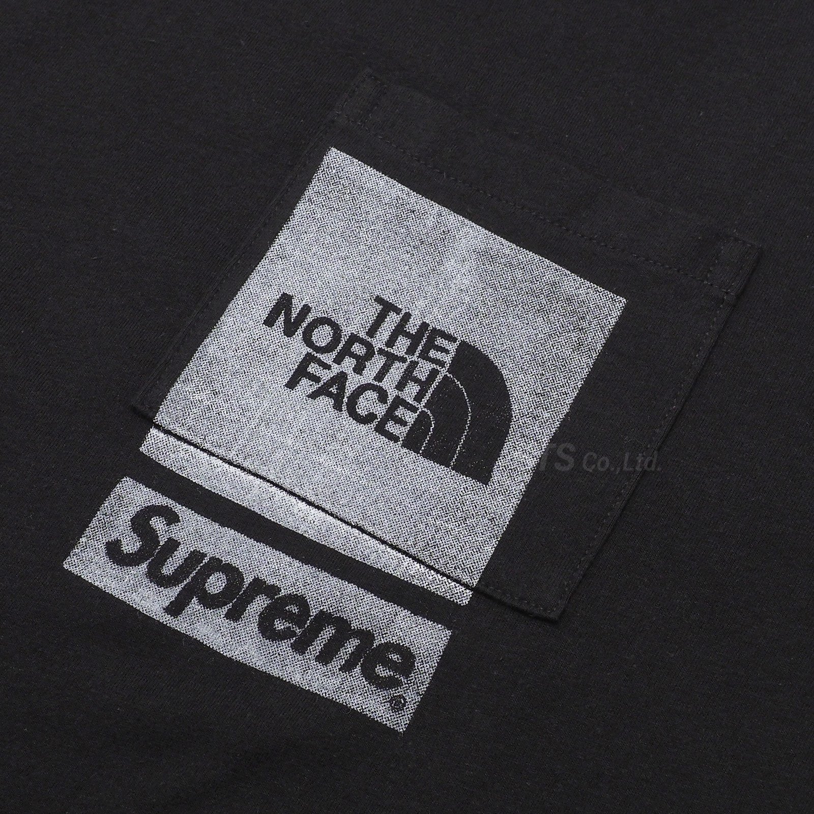 黒M Supreme North Face Printed Pocket Tee