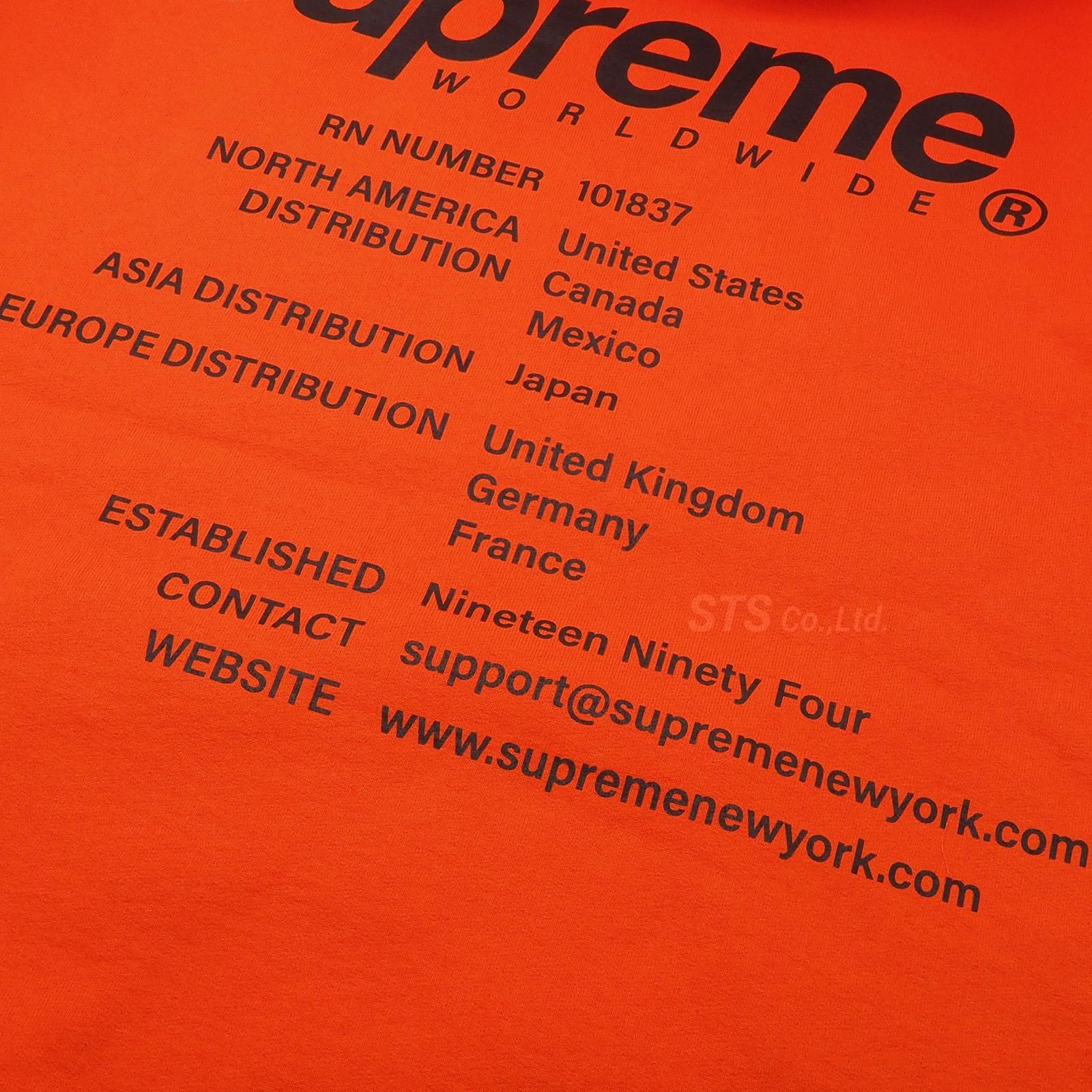あ【美品】supreme Worldwide Hooded XLサイズ Supreme - Worldwide Hooded Sweatshirt - UG.SHAFT