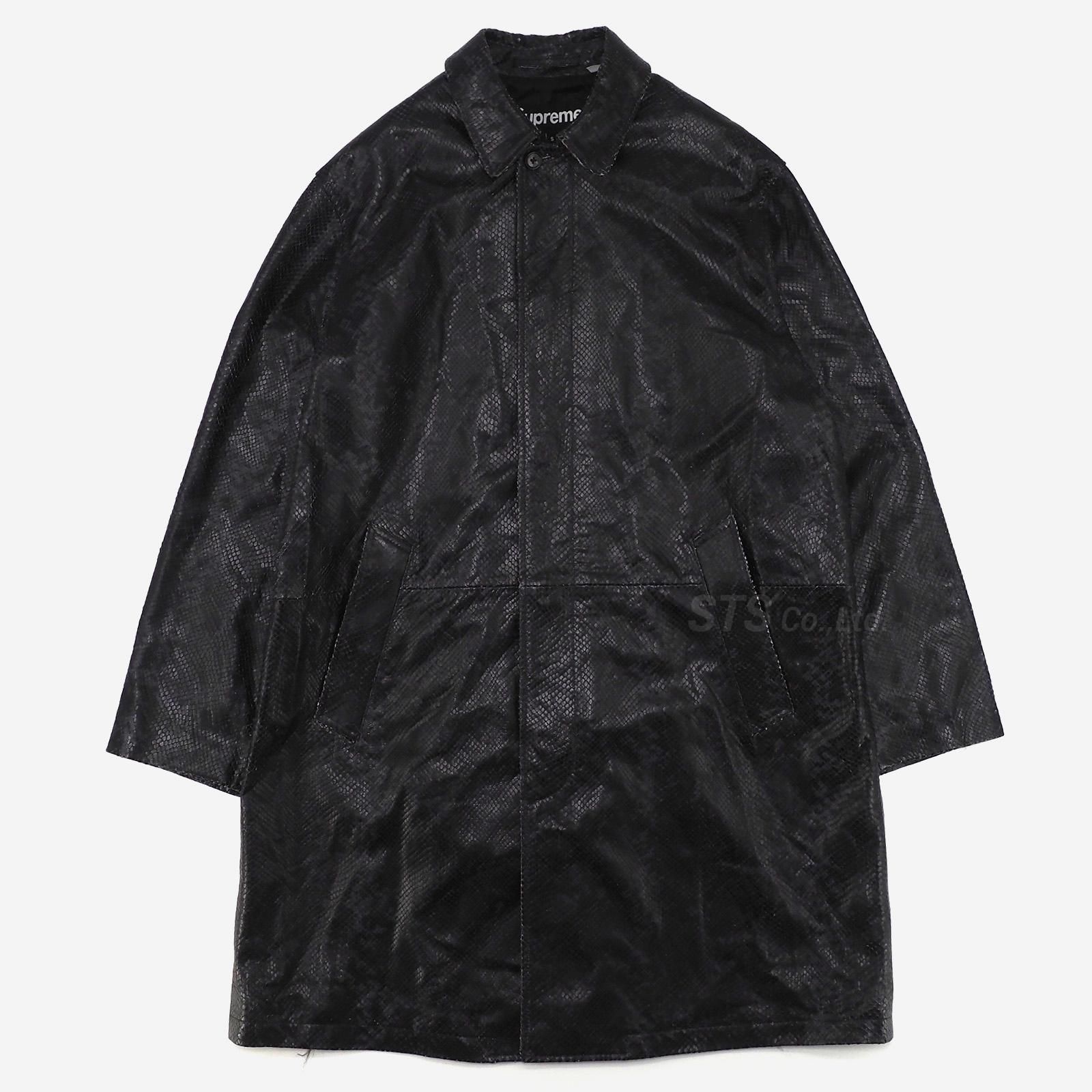 Supreme - Leather Snake Trench Coat - ParkSIDER