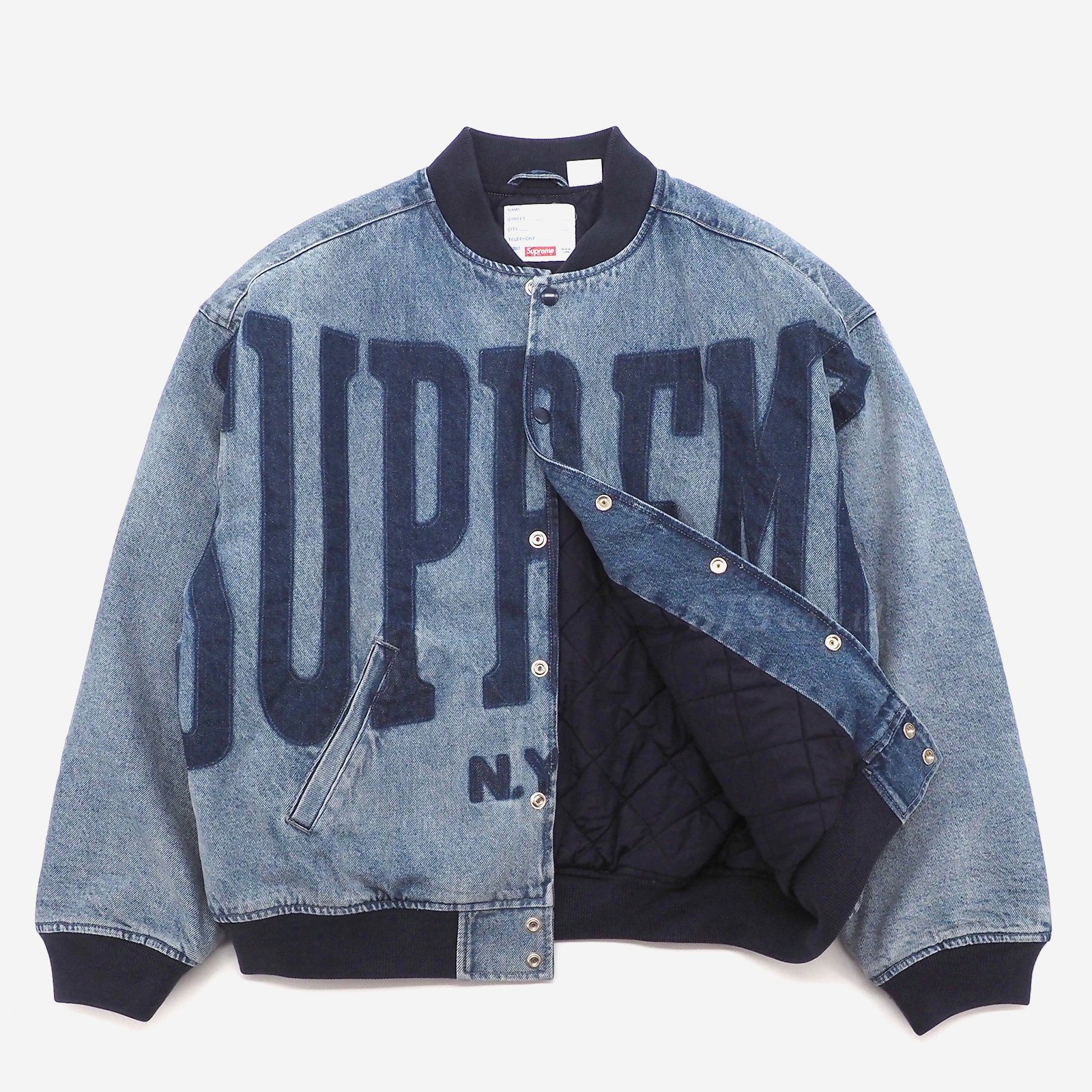 Supreme - Washed Knockout Denim Varsity Jacket - ParkSIDER