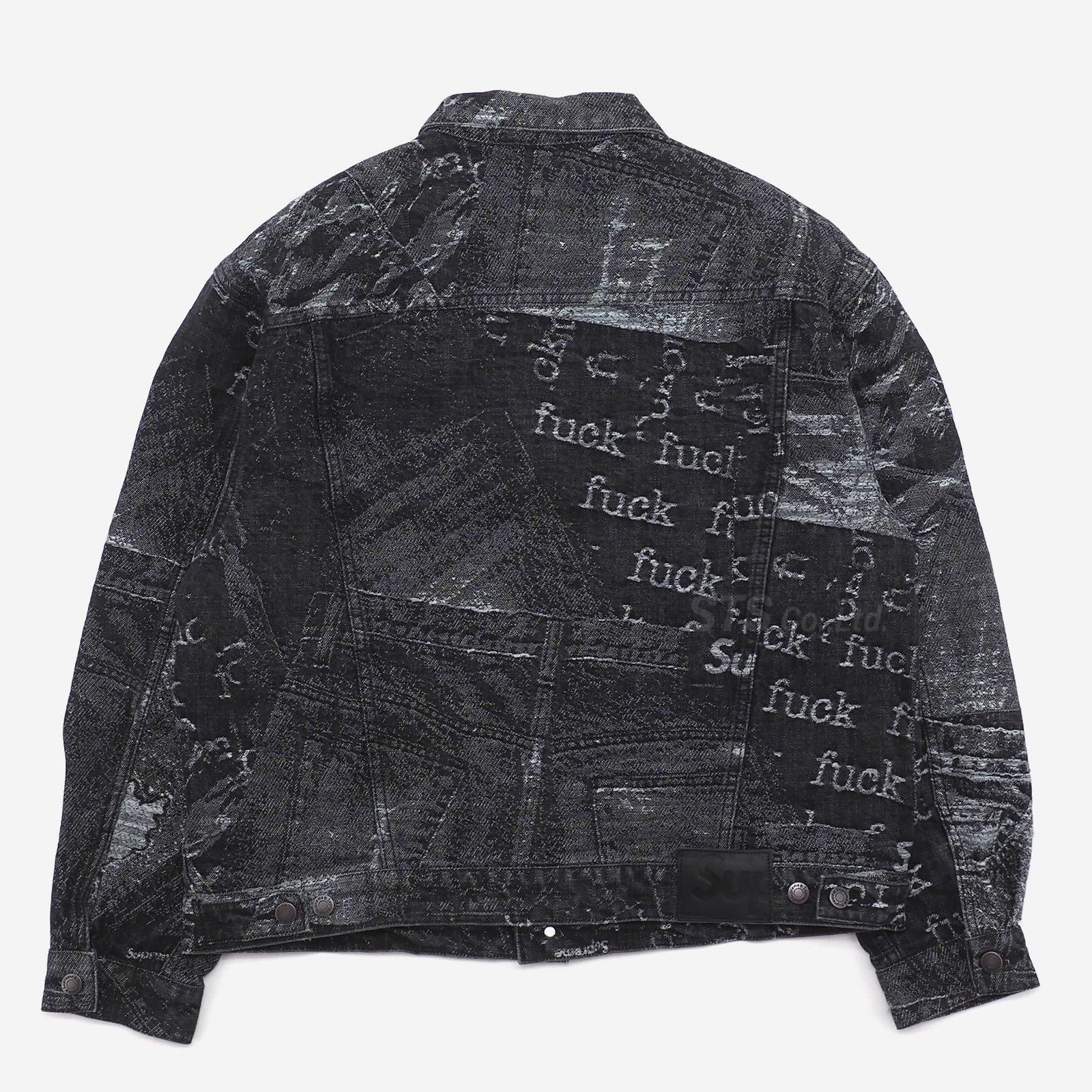 Supreme シュプリーム ジャケット 23SS Archive Denim Jacquard Trucker Jacket Black Medium ジャガード トラッカー デニムジャケット ブラック系 M【新古品】【未使用】