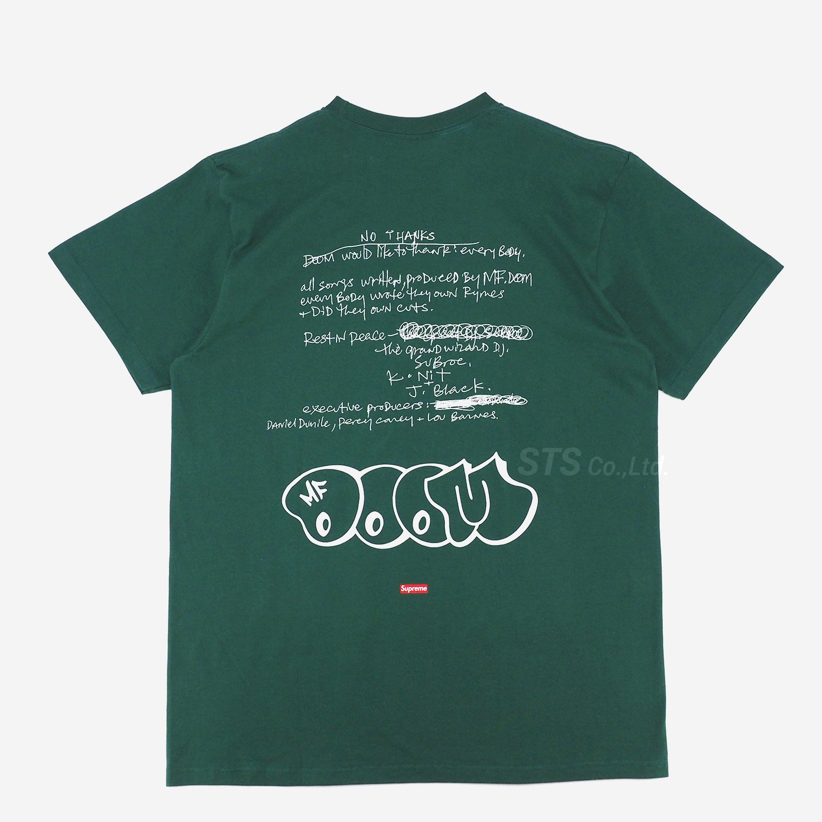 Tシャツ/カットソー(半袖/袖なし)シュプリーム　MF Doom Tee　緑M