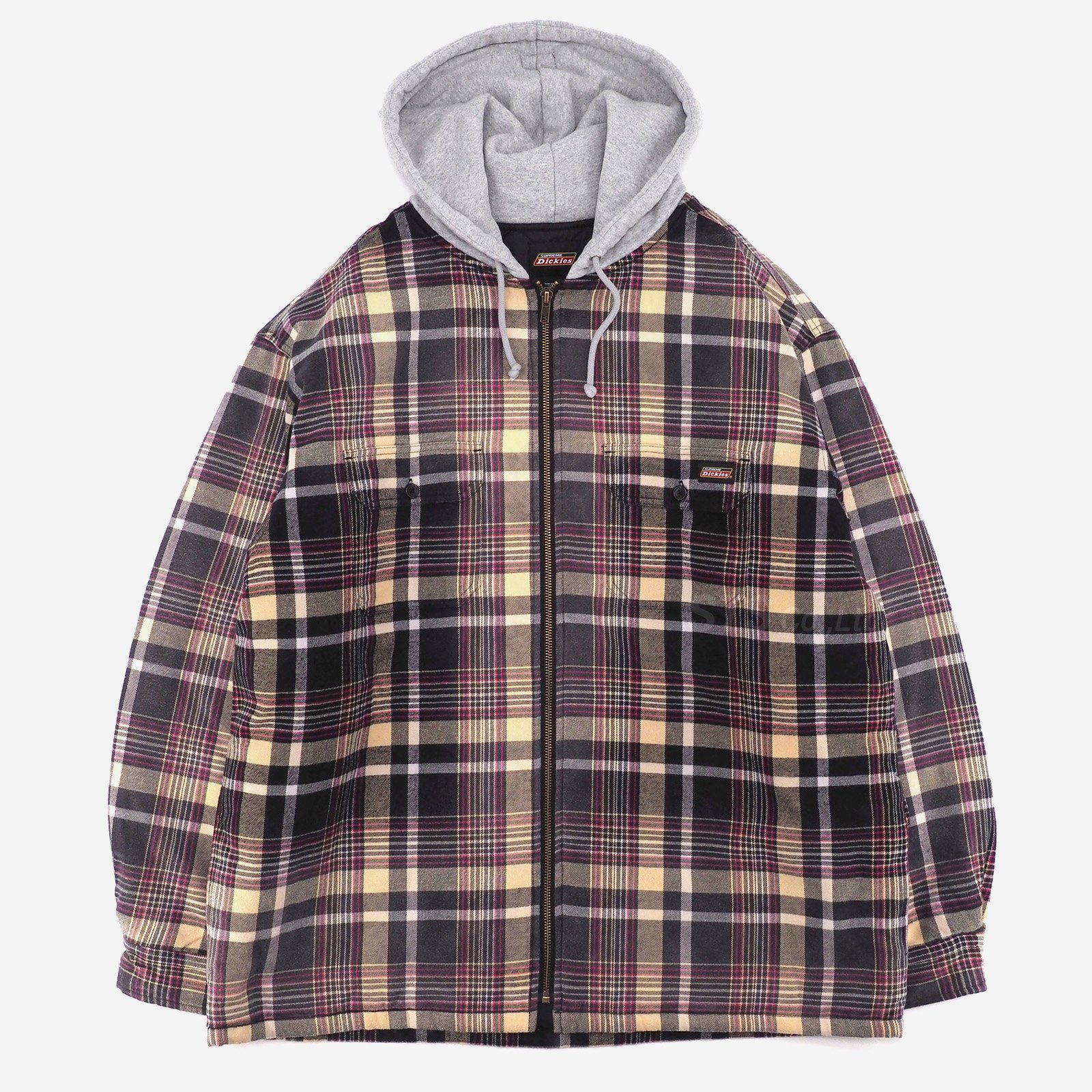 15,750円supreme dickies plaid hooded zipup shirt