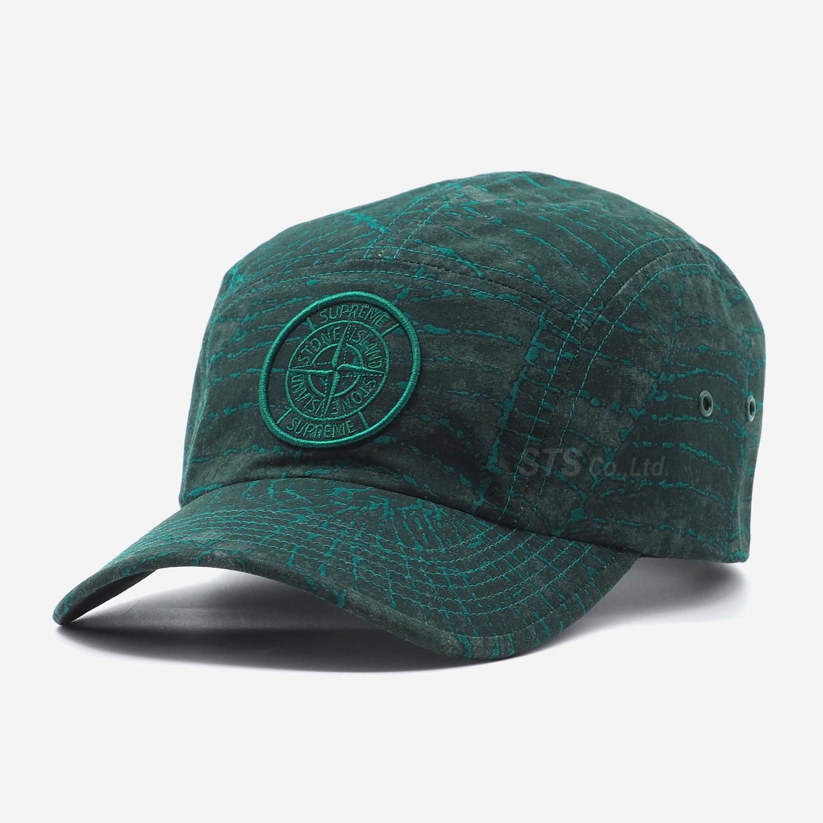 supreme/stone island camp cap black