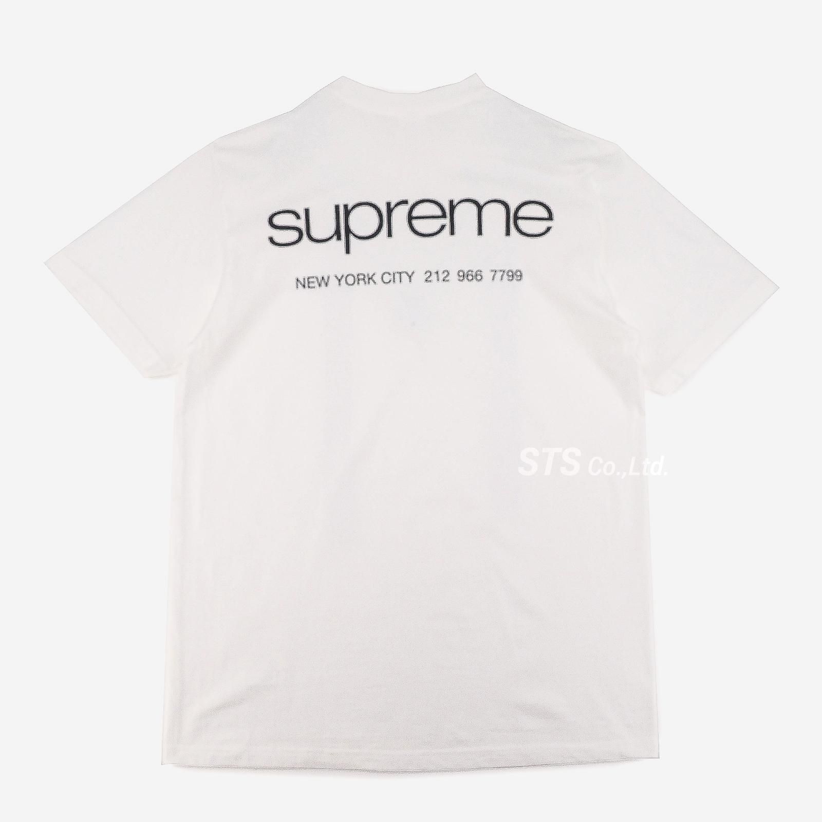 Supreme - NYC Tee | NY本店の電話番号が記載されたバック