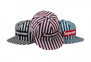 Supreme - Striped Box Logo New Era Cap