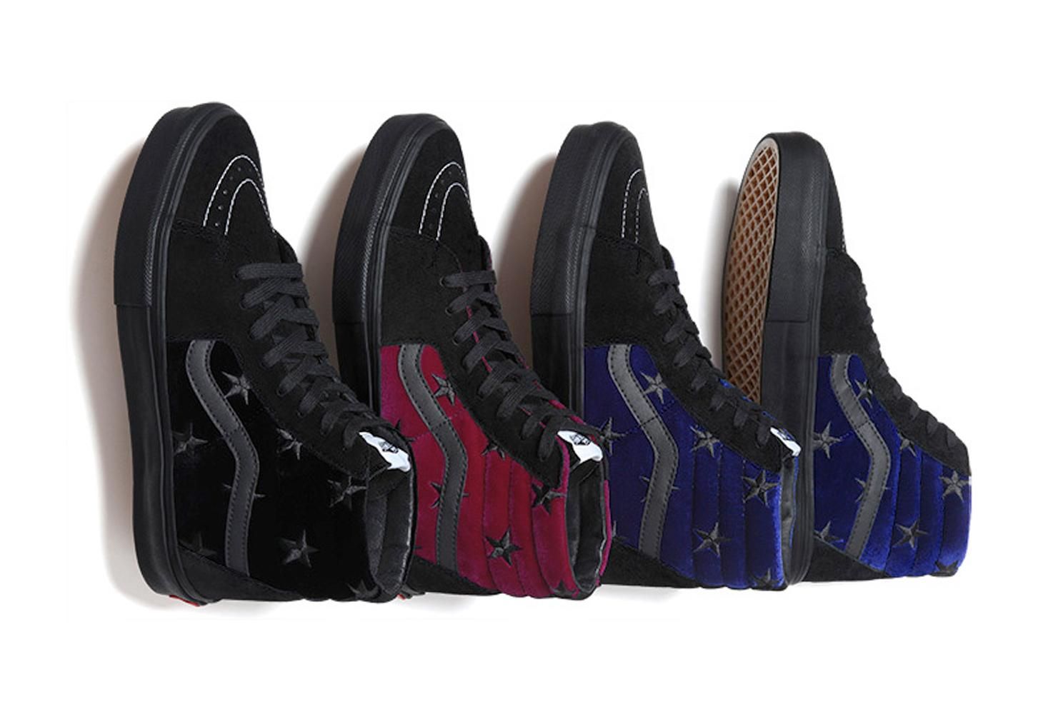 Supreme vans clearance velvet