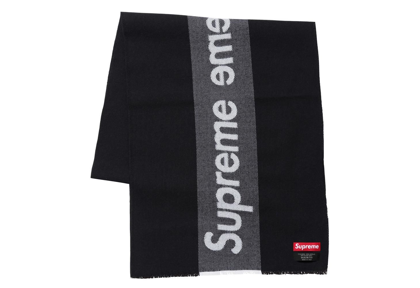 Supreme Woven Scarf BLACK 未使用品素材ウール71%アクリル29% - マフラー