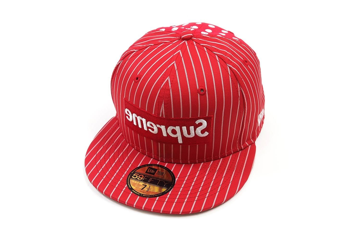 Supreme Text Stripe New Era®  サイズ7 1/2