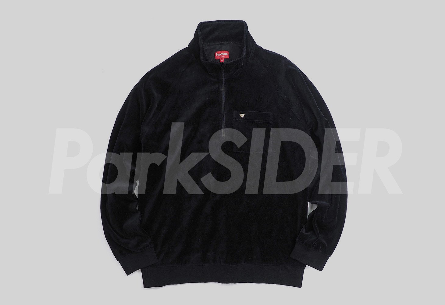 Supreme velour half zip on sale pullover