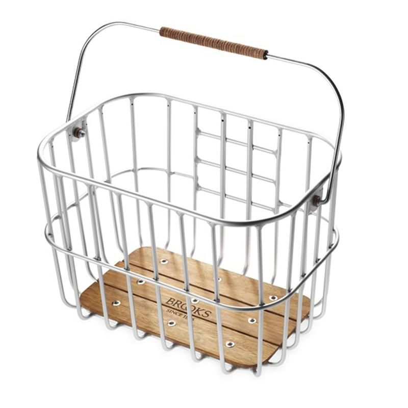 Brooks - Hoxton Wire Basket | かわいらしい木製のフロントキャリア