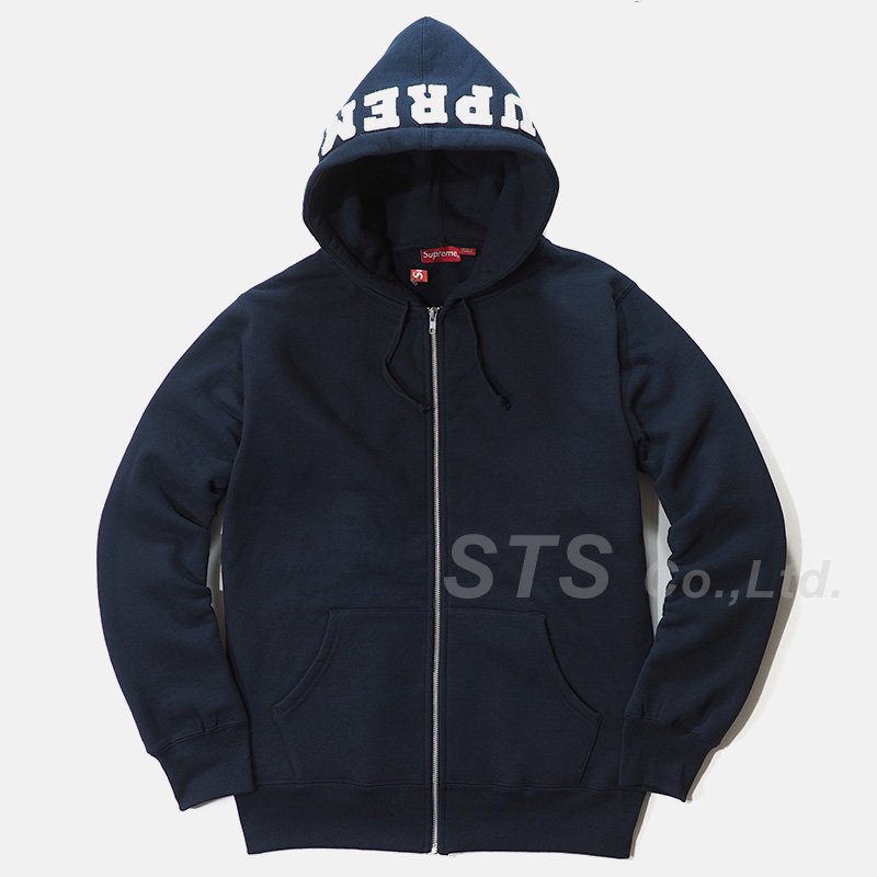 Supreme - Felt Hooded Logo Zip - Up Sweat - ParkSIDER